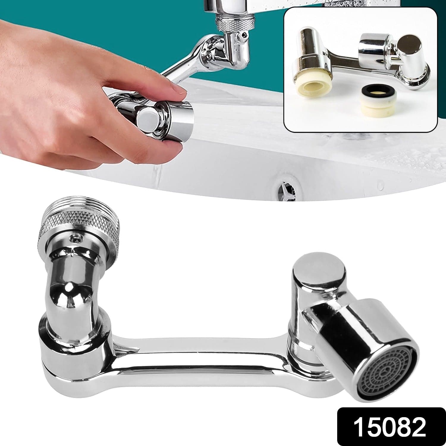 Splash Faucet Filter Faucet, 1080 Rotating Faucet Sprayer Head (1 Set) thumbnail 2