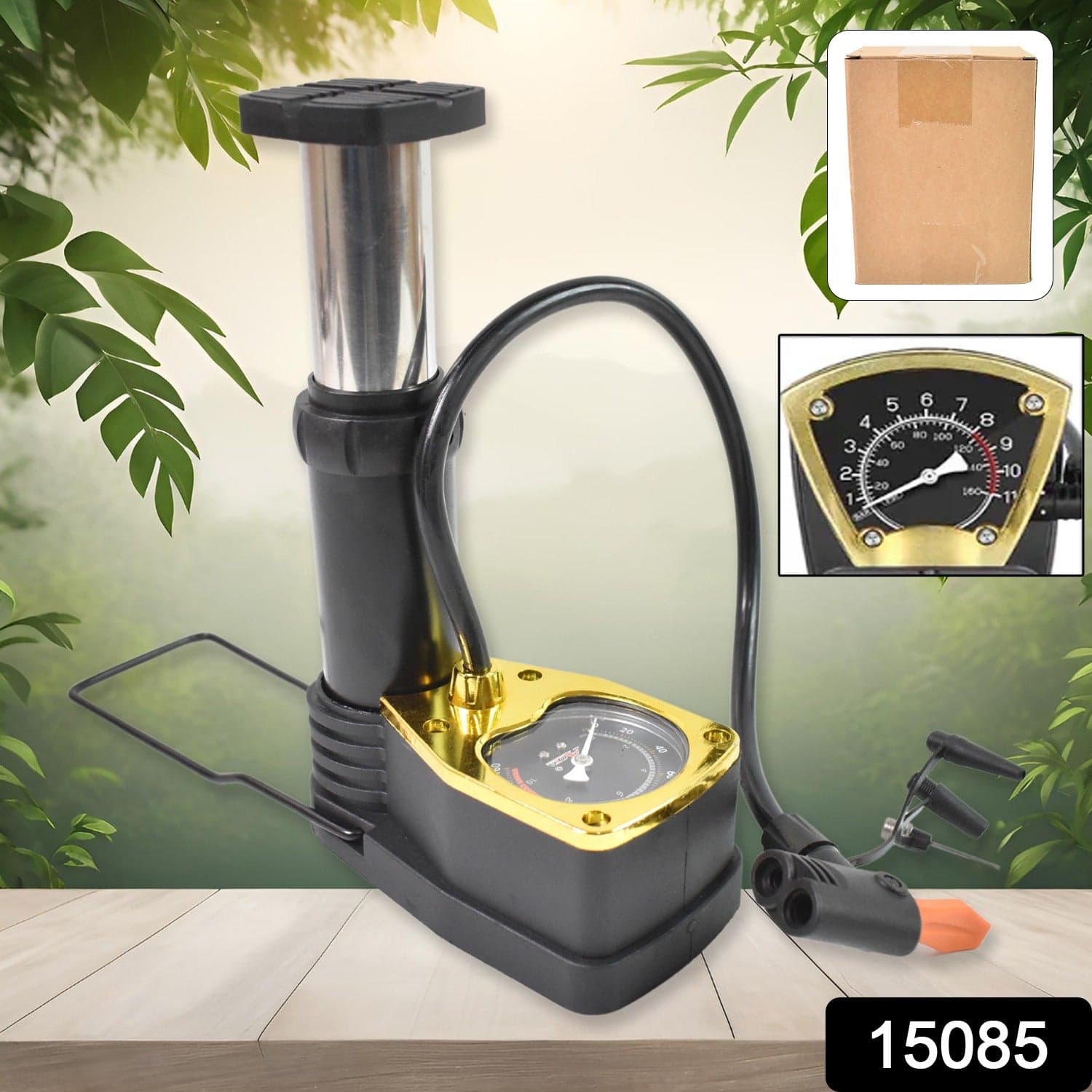 Portable High Pressure Foot Air Pump with Needle (1 Pc) thumbnail 2
