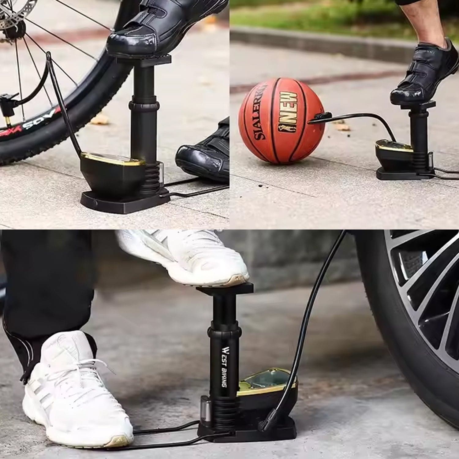 Portable High Pressure Foot Air Pump with Needle (1 Pc) thumbnail 3