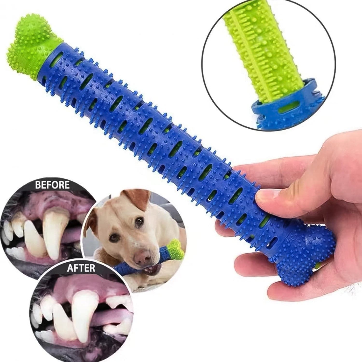 Dog Tooth Brush, Puppy Chew Toothbrush Stick Teeth Cleaning Dental Toys (1 Pc) thumbnail 1