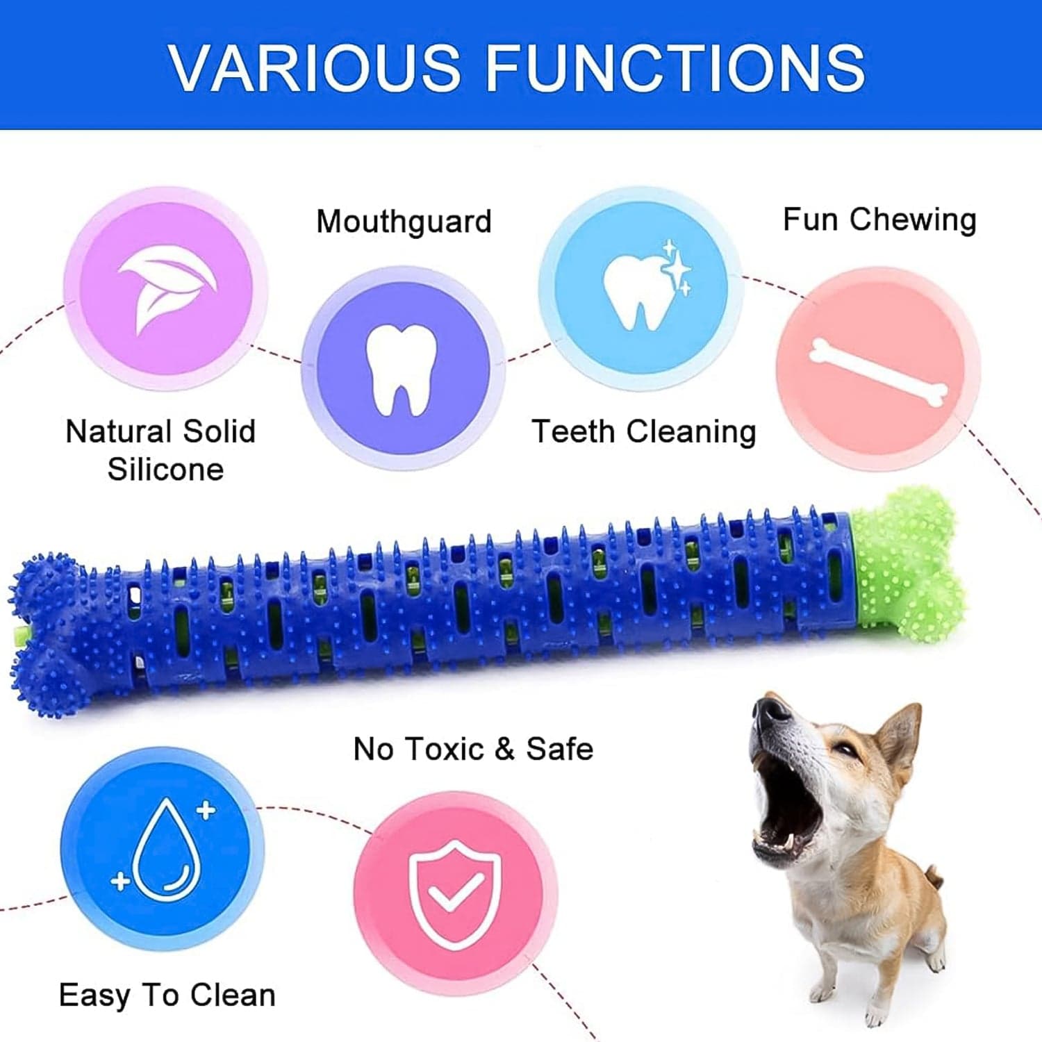 Dog Tooth Brush, Puppy Chew Toothbrush Stick Teeth Cleaning Dental Toys (1 Pc) thumbnail 6