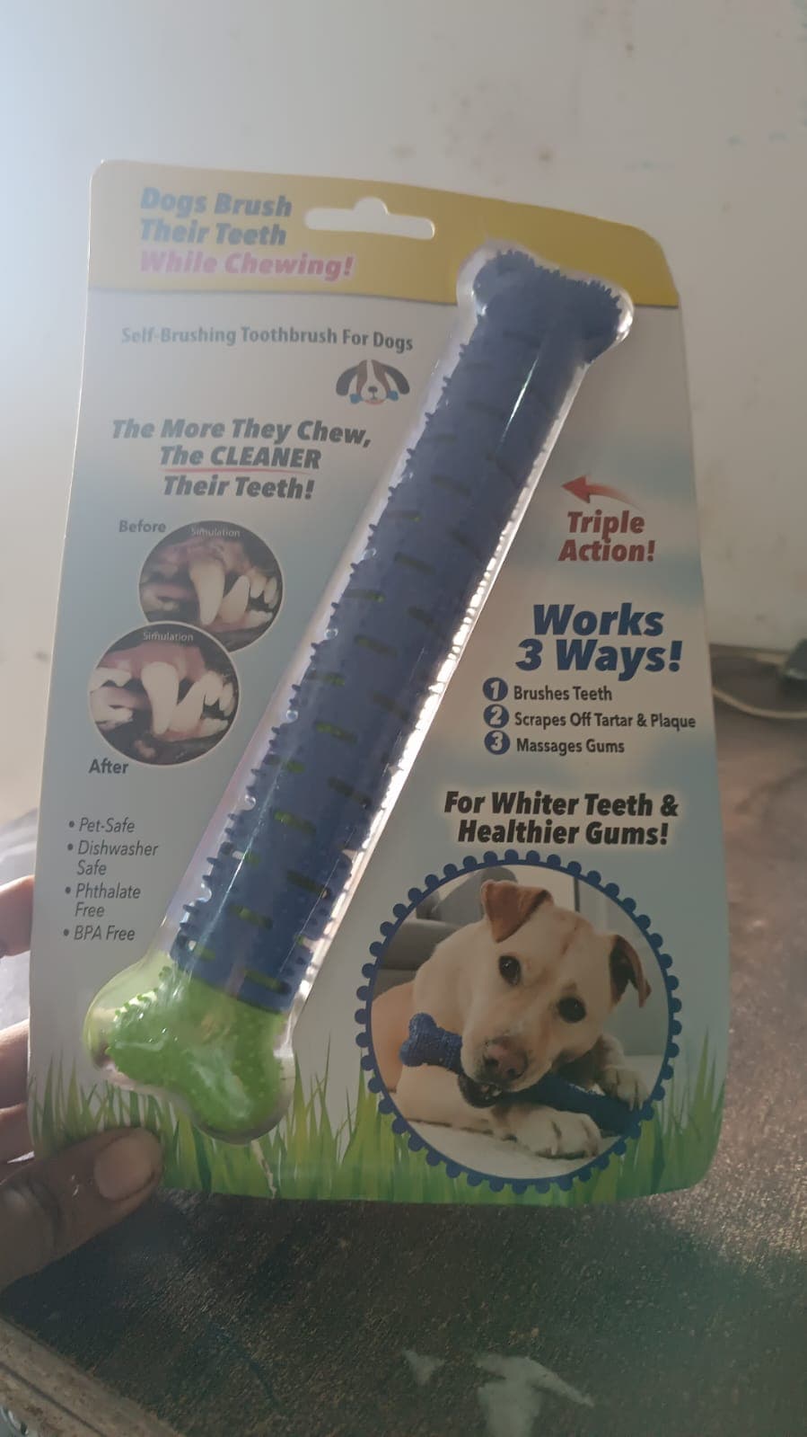 Dog Tooth Brush, Puppy Chew Toothbrush Stick Teeth Cleaning Dental Toys (1 Pc) thumbnail 8