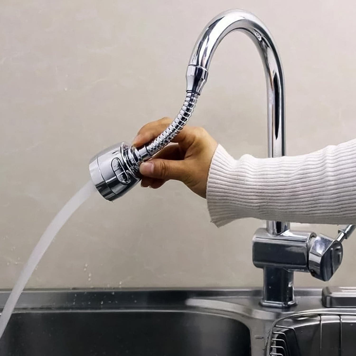 Stainless Steel Water Faucet Sprayer Head (1 Pc / 8 Inch) thumbnail 4