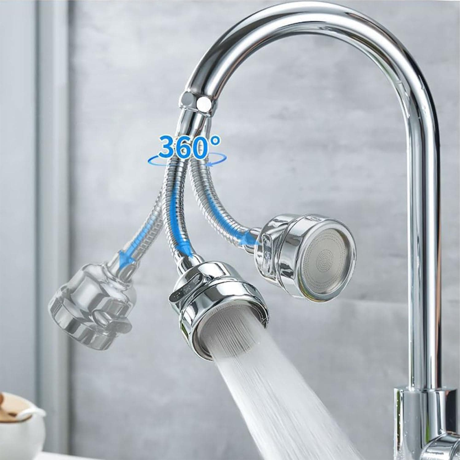 Stainless Steel Water Faucet Sprayer Head (1 Pc / 7 Inch) thumbnail 3