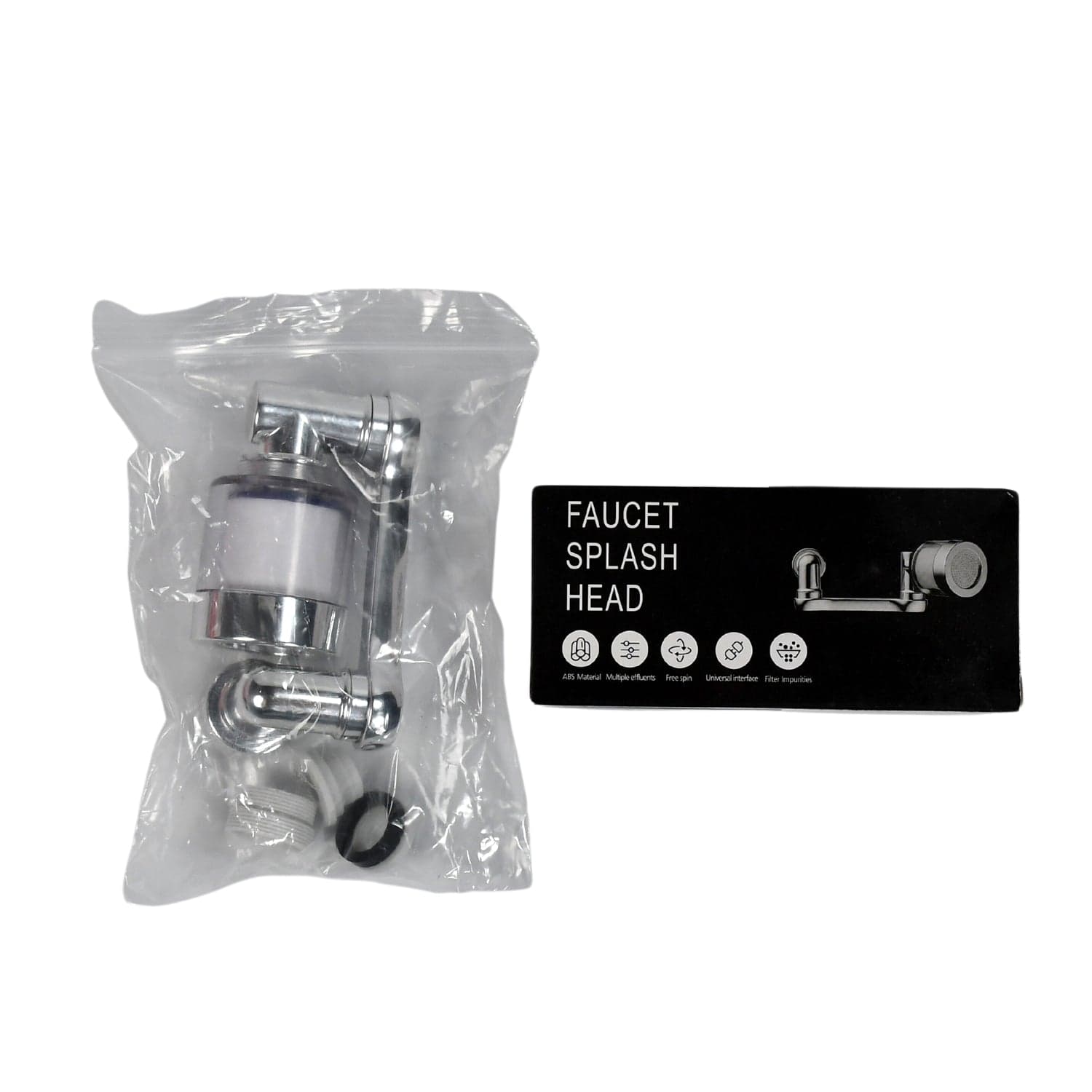 Rotating Splash Filter Faucet Sprayer Head Double O-ring Design For Bathroom Kitchen thumbnail 4