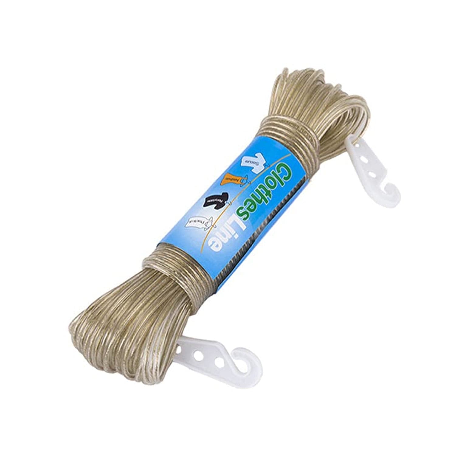 Clothesline Portable Travel Clothesline Adjustable with 2 Plastic Hooks thumbnail 5