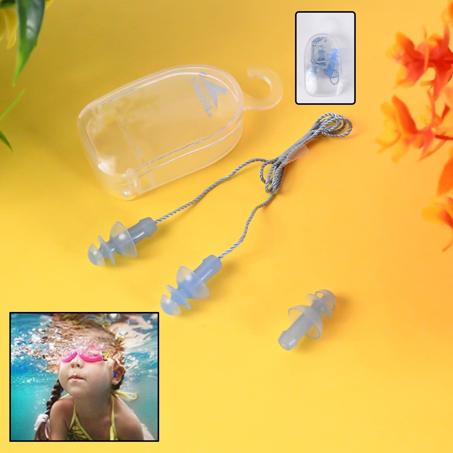 Soft Silicone Ear Plugs Hearing Protection (2 Pc Set) thumbnail 3