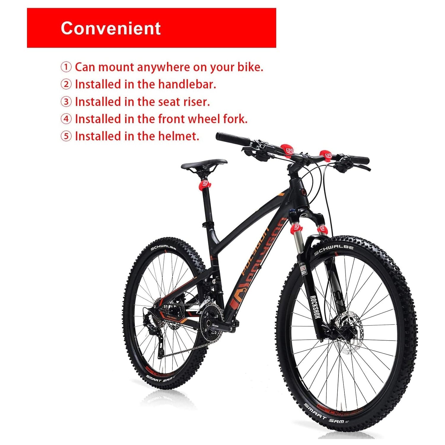 Silicone LED Bike Light Set (2 Pcs Set) thumbnail 9