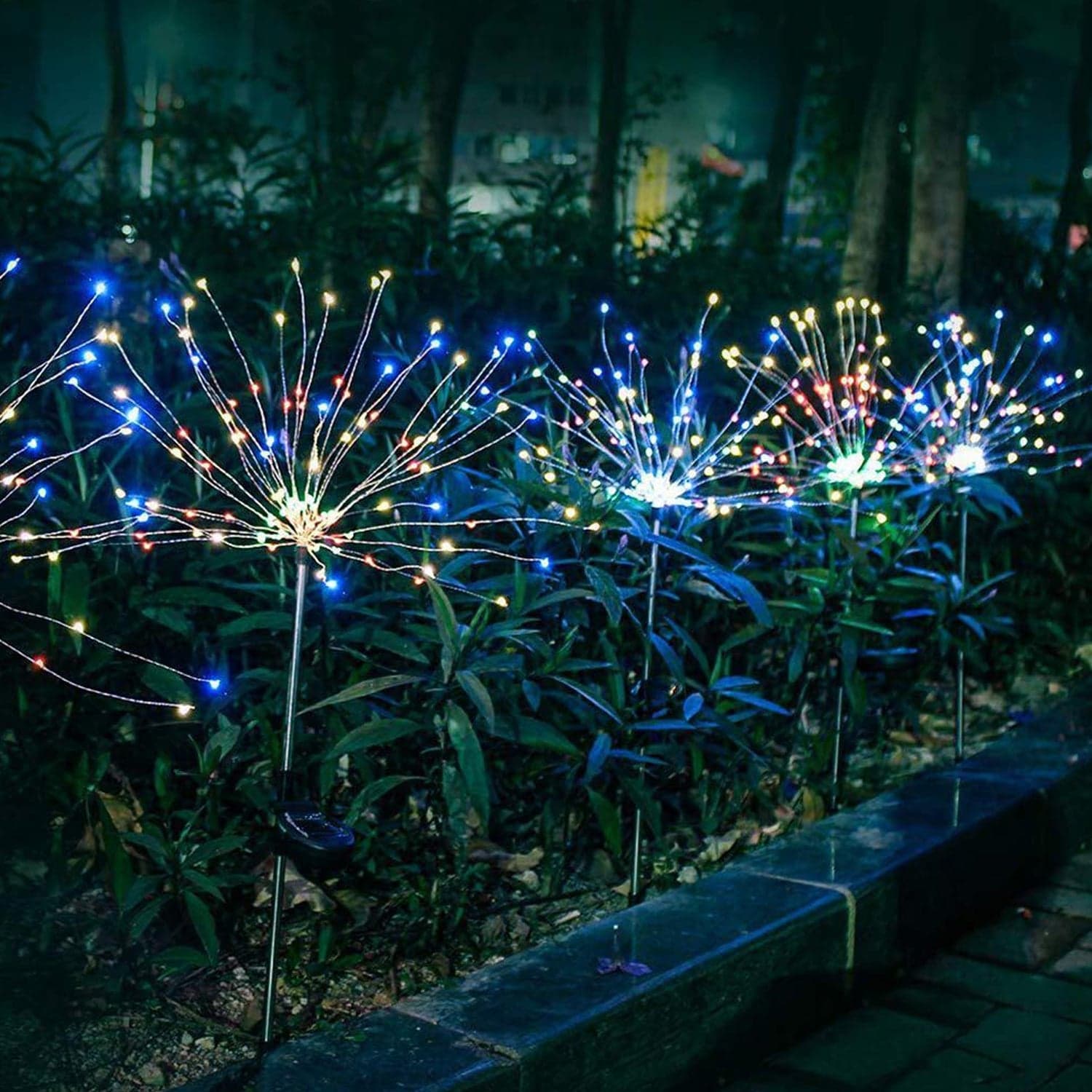 Colorful Multi Led Outdoor Solar Garden Lights (2 Pcs Set) thumbnail 1