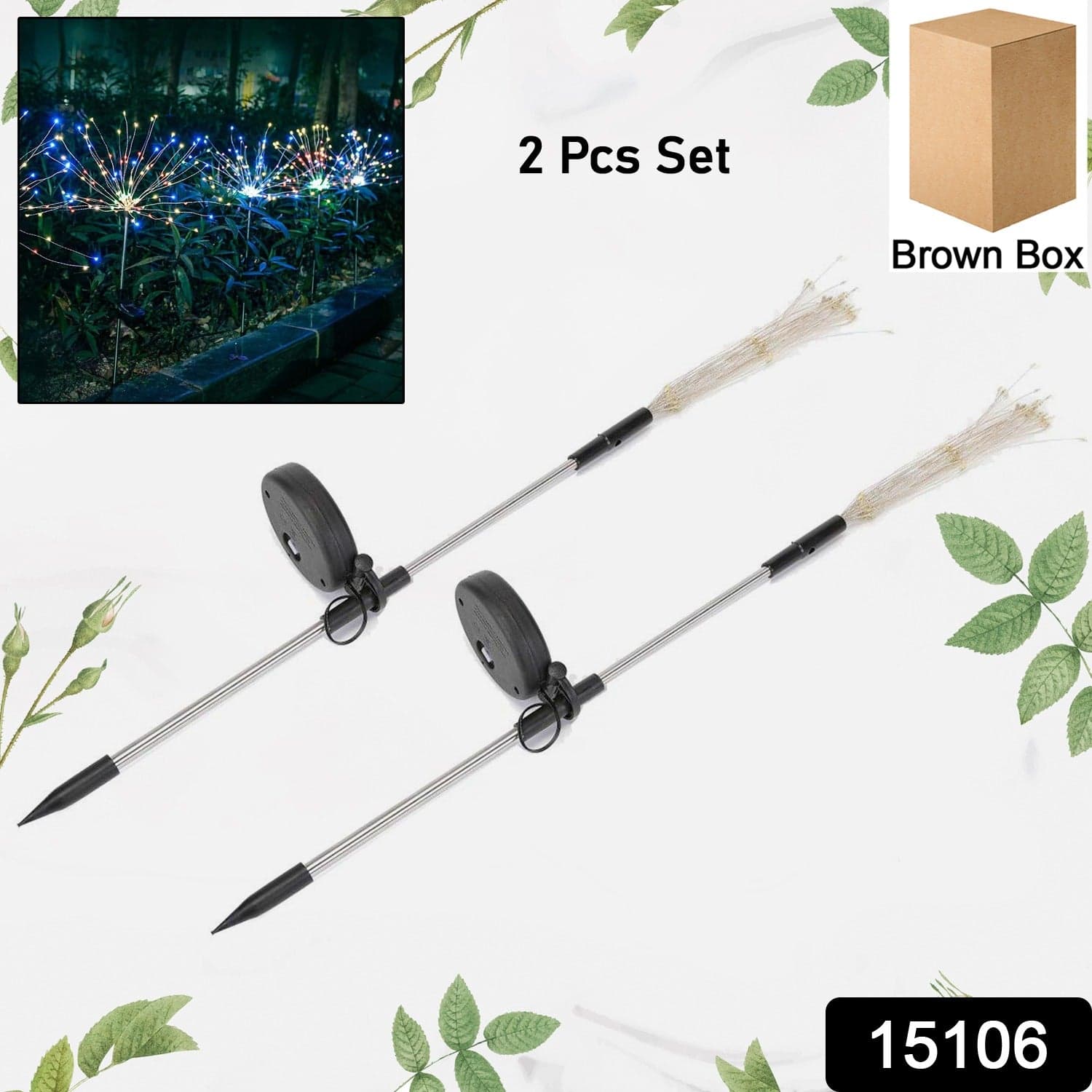 Colorful Multi Led Outdoor Solar Garden Lights (2 Pcs Set) thumbnail 2