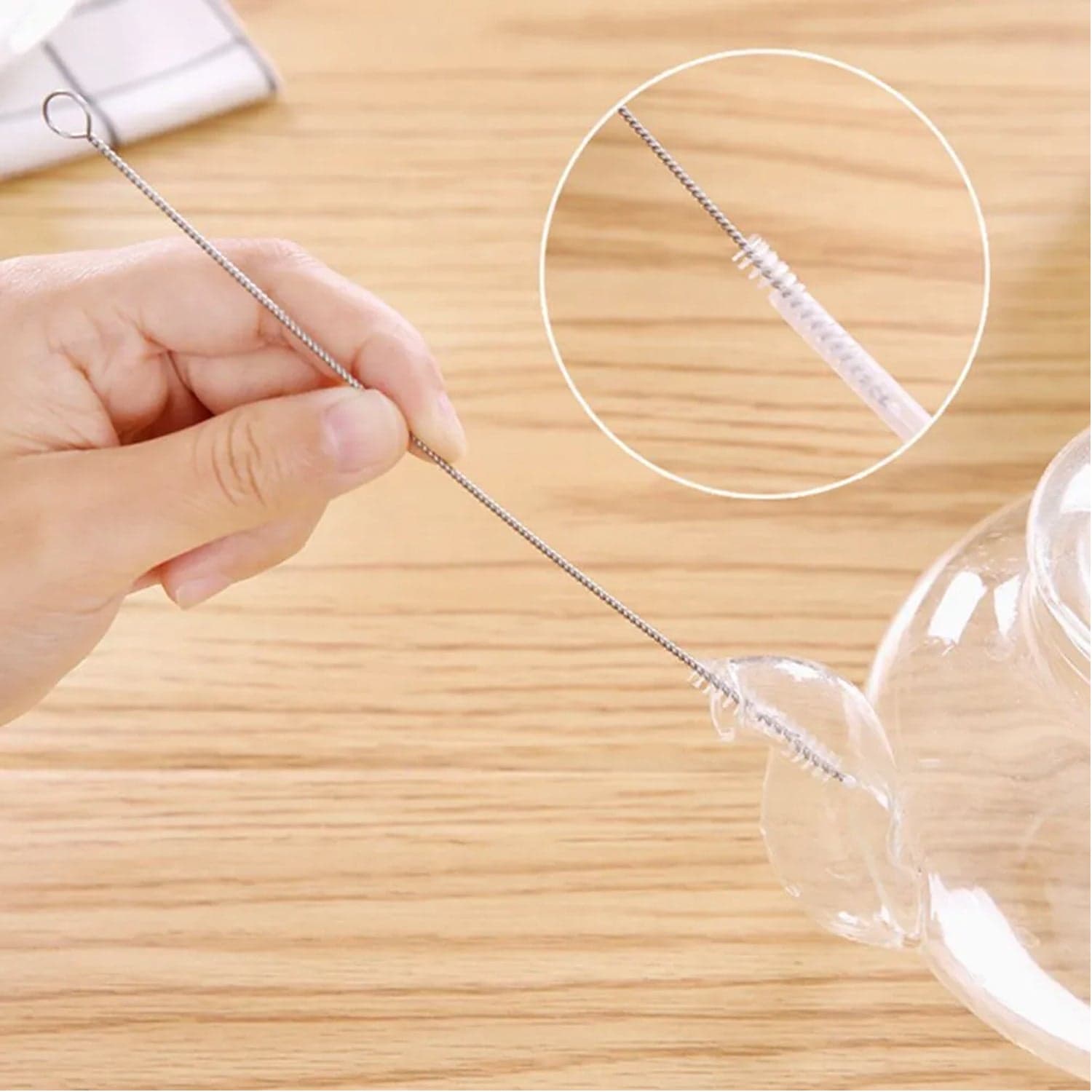 Stainless Steel Straw Cleaning Brush Drinking Pipe (20 Cm / 1 Pc) thumbnail 3