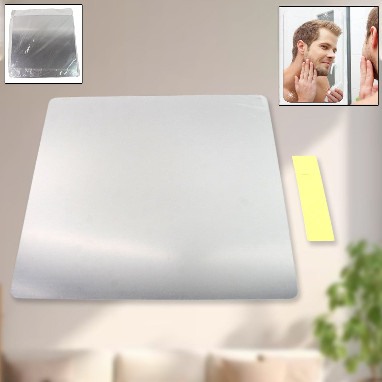 Plastic Square 3D Mirror Wall Stickers (1 Pc / 30x30 Cm) thumbnail 6