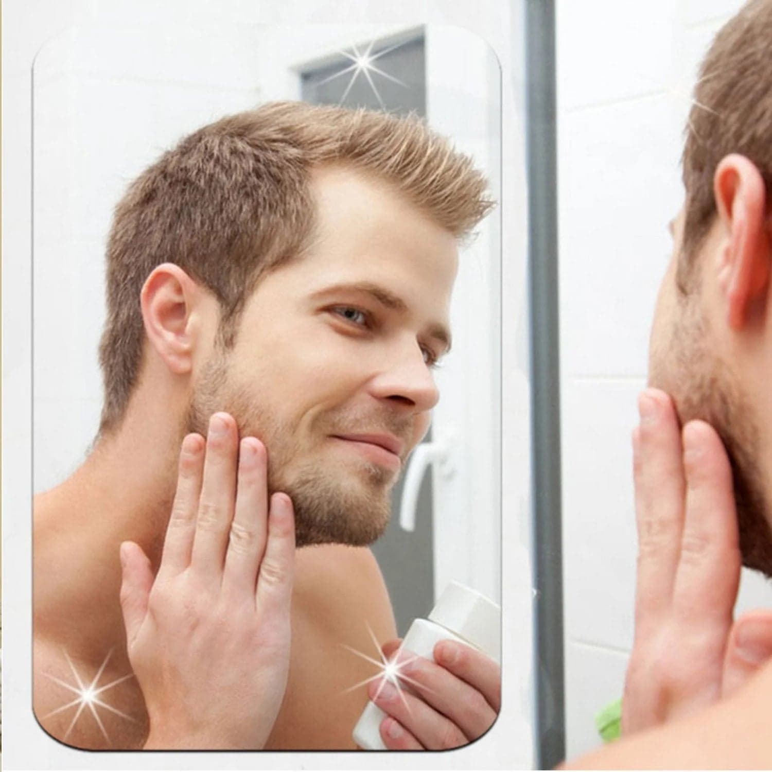 Plastic Square 3D Mirror Wall Stickers (1 Pc / 30x30 Cm) thumbnail 7