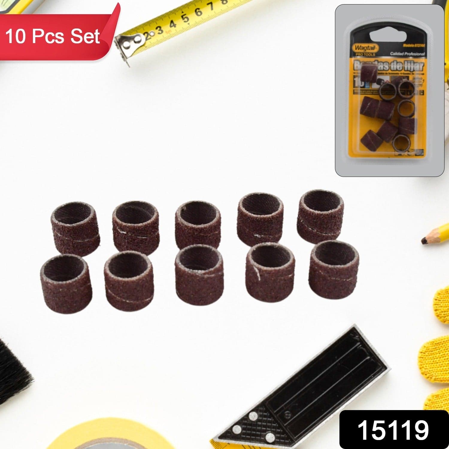 Drum Polishing Kit, Drum Sanding Sleeves Widely Used (10 Pcs Set) thumbnail 2