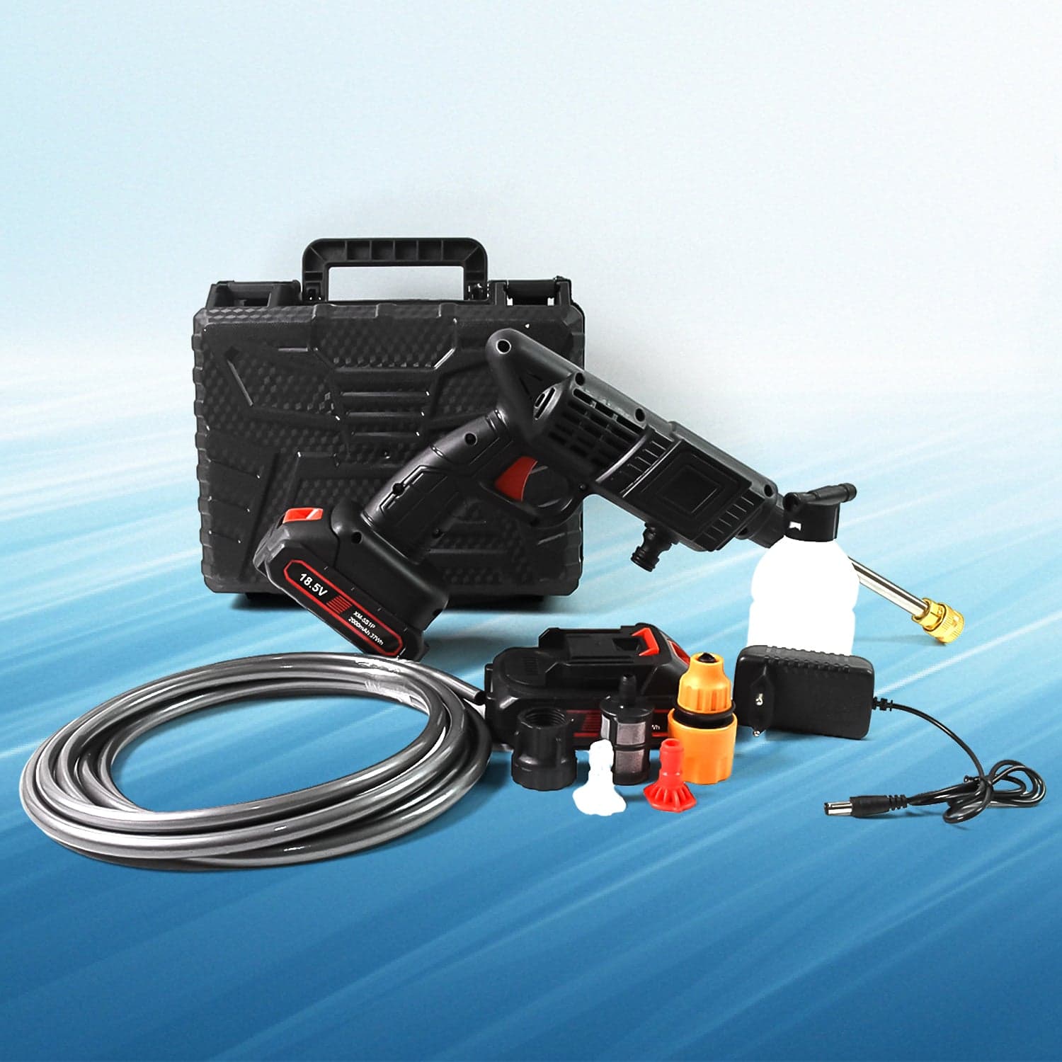 Double Battery 18.5V Rechargeable Electric, Car Washer Gun (1 Set) thumbnail 4