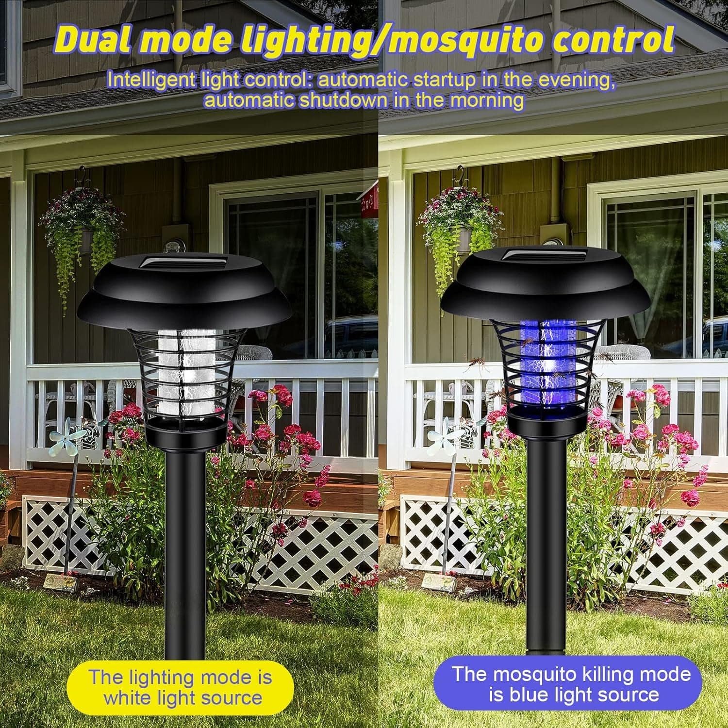 Medium Garden Solar Powered LED Mosquito Trap / Bug Zapper (1 Pc) thumbnail 9