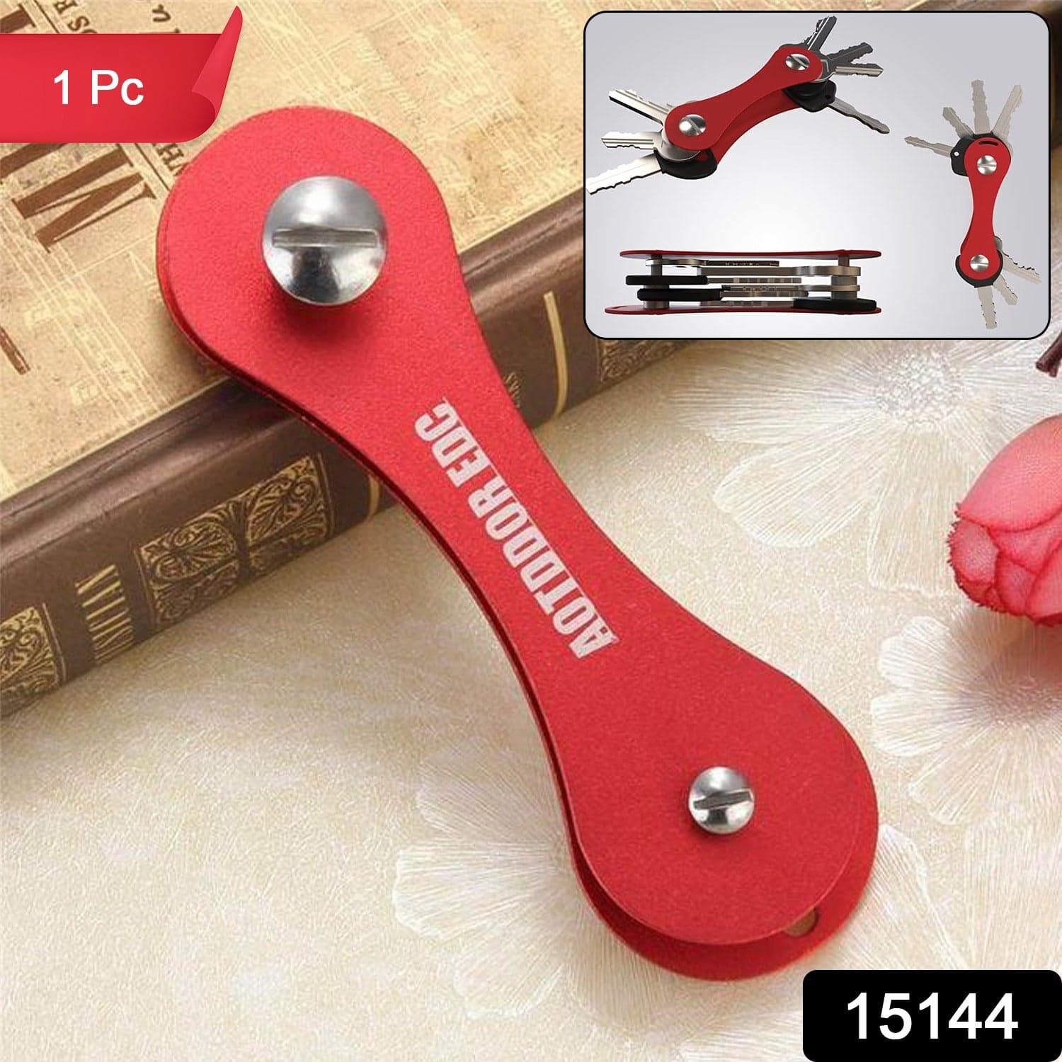 Metal Key Holder Multifunctional Portable Key Accessory (1 Pc / Mix Color) thumbnail 2