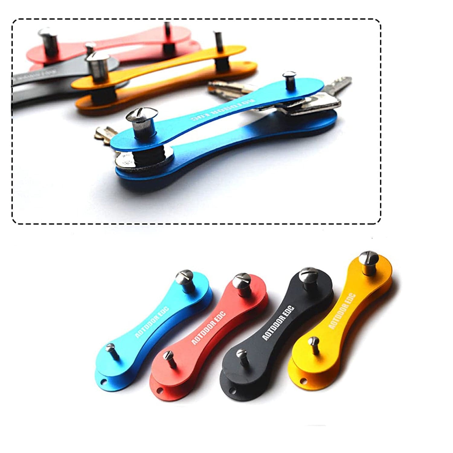 Metal Key Holder Multifunctional Portable Key Accessory (1 Pc / Mix Color) thumbnail 3