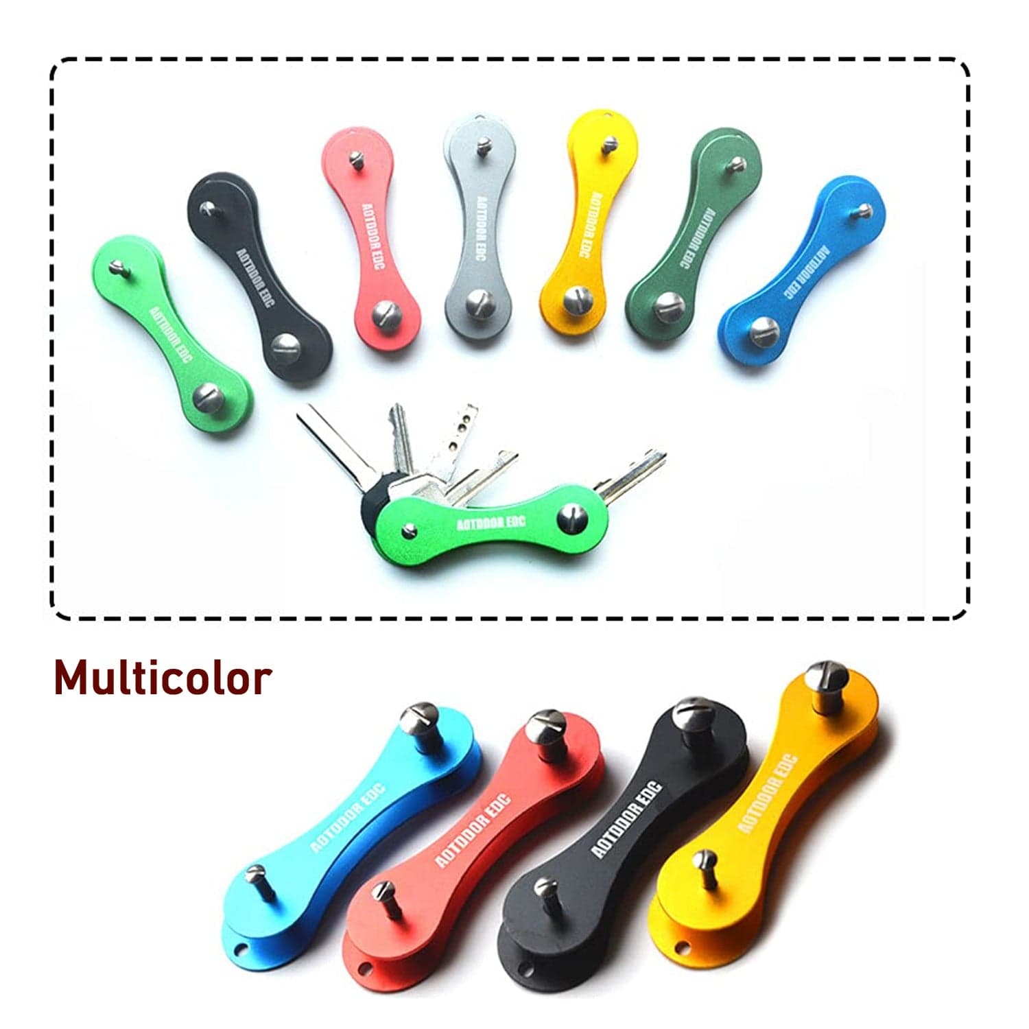 Metal Key Holder Multifunctional Portable Key Accessory (1 Pc / Mix Color) thumbnail 4