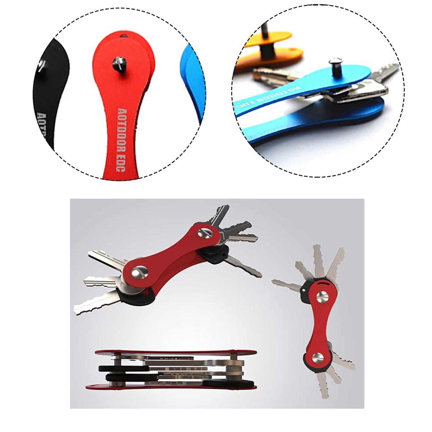 Metal Key Holder Multifunctional Portable Key Accessory (1 Pc / Mix Color) thumbnail 6