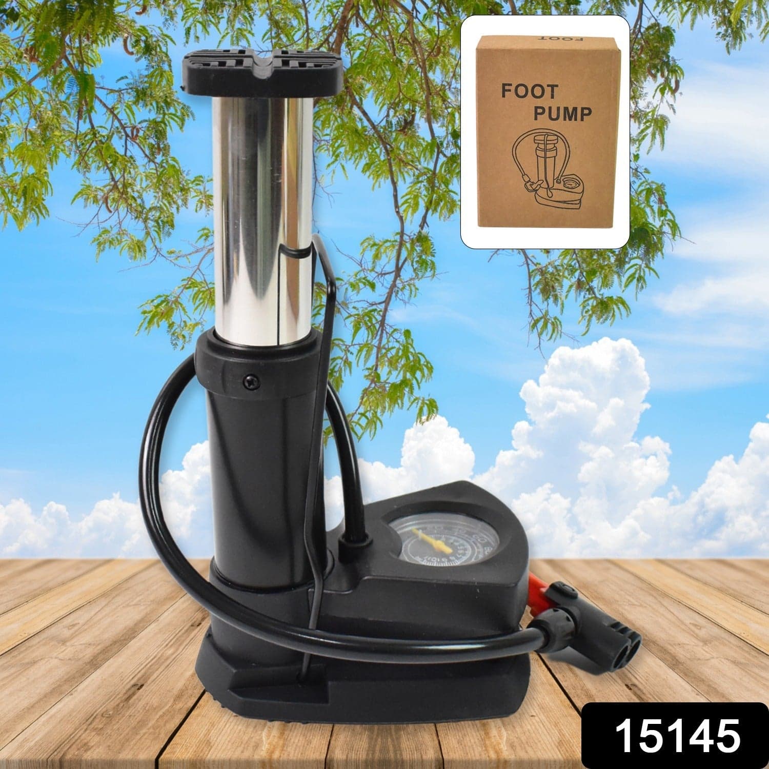 Portable Mini Bike Pump / Cycle Pump Foot (1 Pc) thumbnail 2