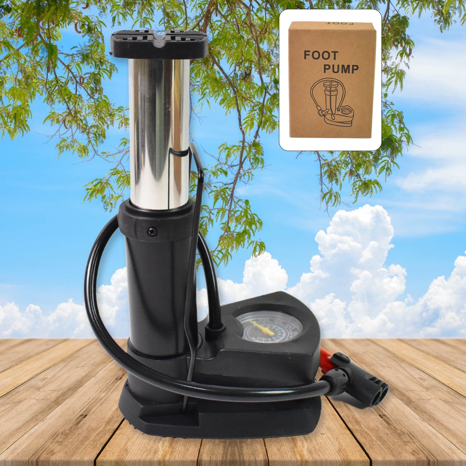Portable Mini Bike Pump / Cycle Pump Foot (1 Pc) thumbnail 5