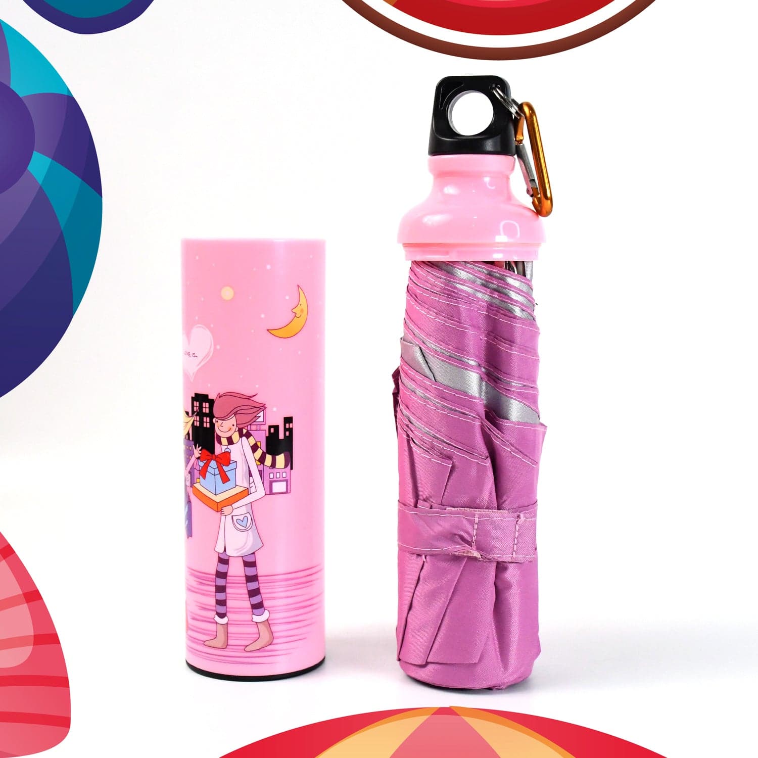 4 Fold Foldable Bottle Summer Umbrella for On-the-Go (1 Pc / Mix Color) thumbnail 4