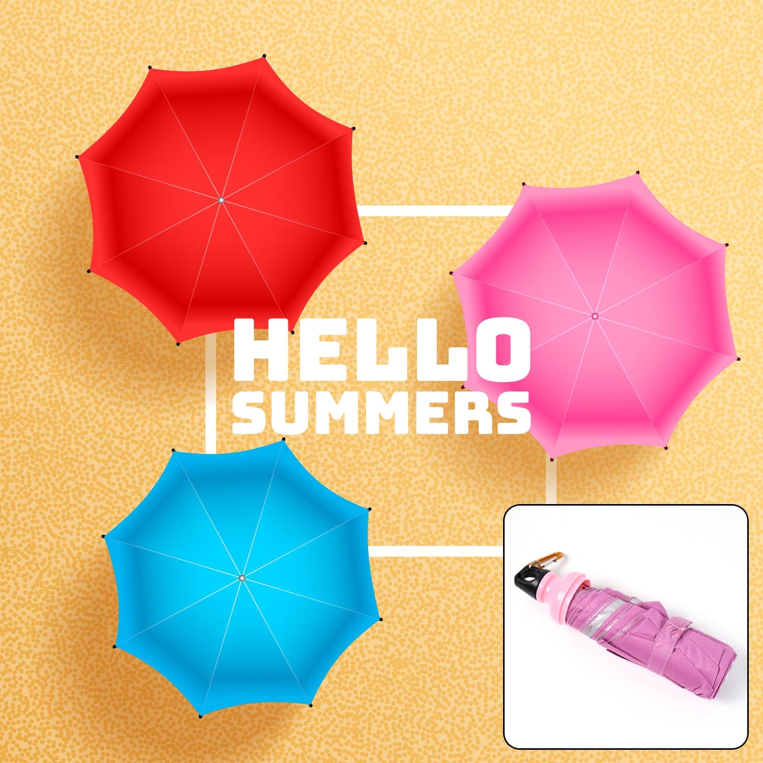 4 Fold Foldable Bottle Summer Umbrella for On-the-Go (1 Pc / Mix Color) thumbnail 5
