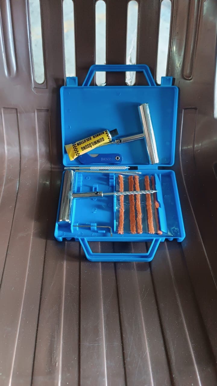 Portable Tire Repair Kit Tyre Repairing Tool Set with Box (13 Pcs Set) thumbnail 7