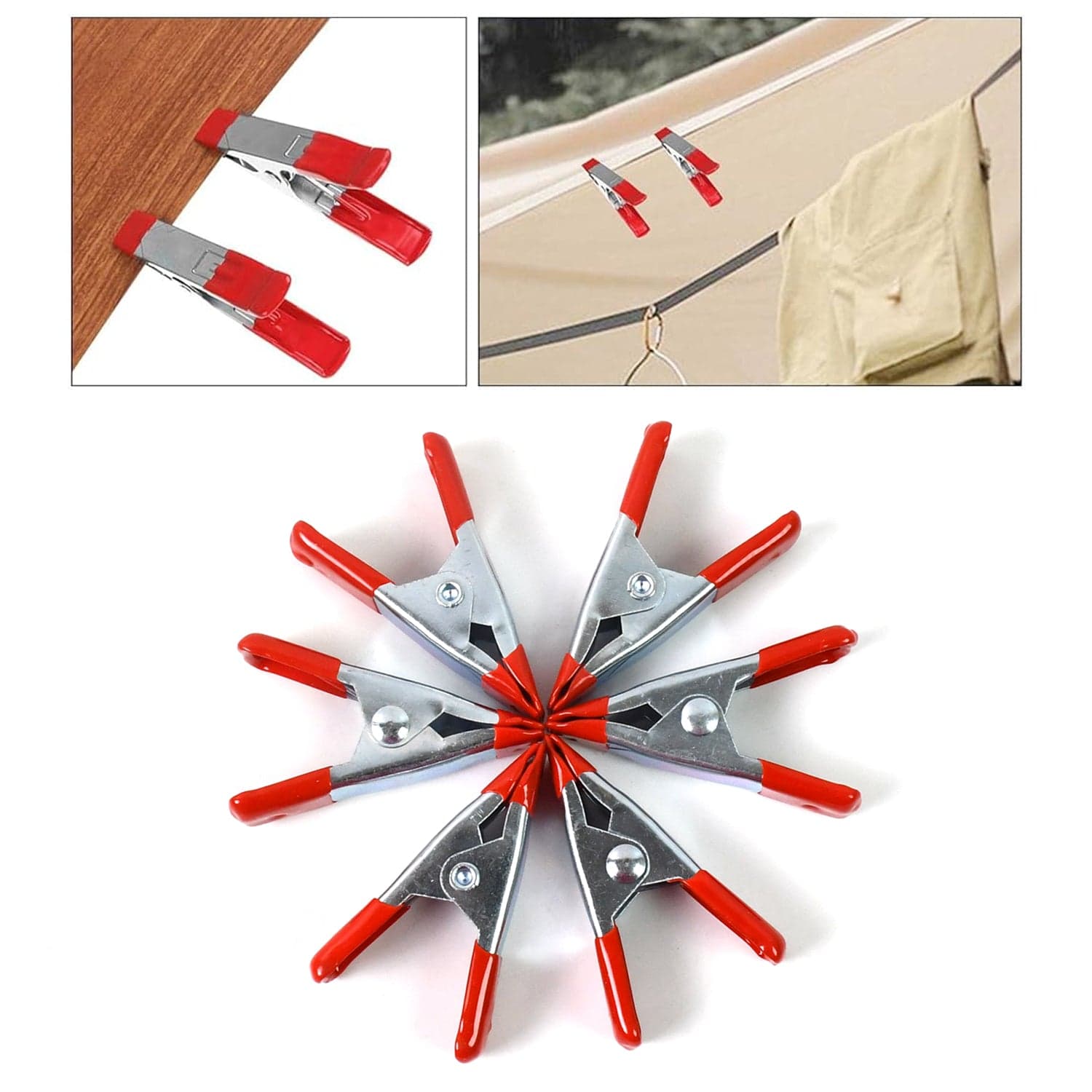2 Inch Heavy Duty Spring Metal Spring Clamps (6 Pcs Set) thumbnail 8