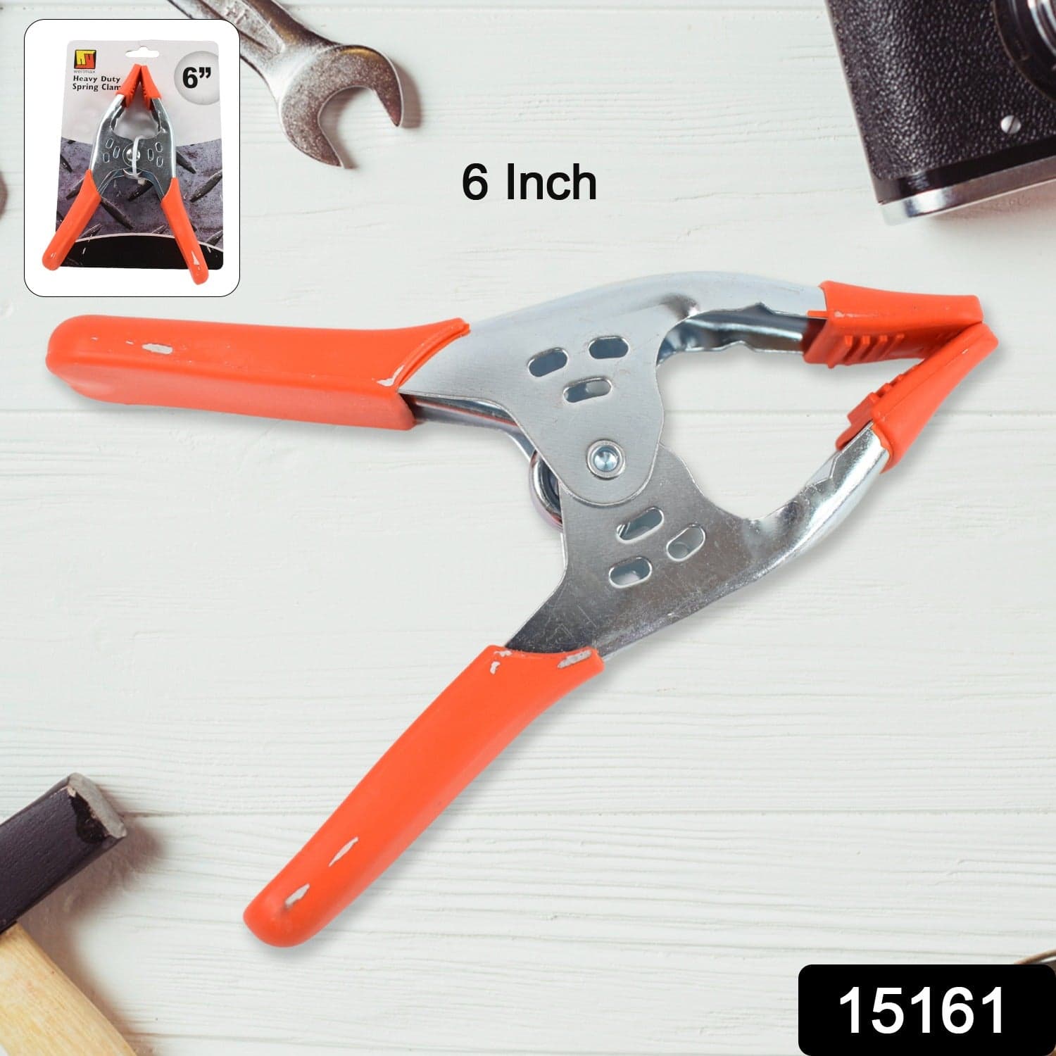 6 Inch Spring Clamps, Heavy Duty Spring Metal Spring Clamps (1 Pc) thumbnail 2