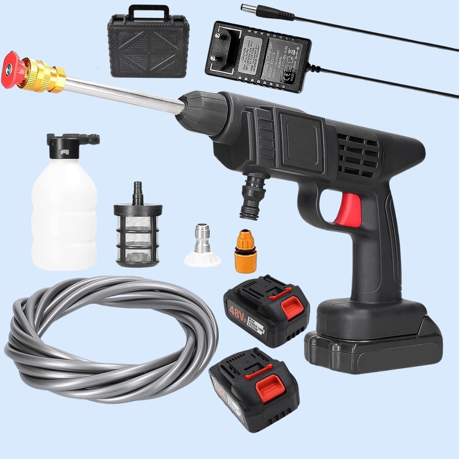 48V Double Battery Car & Washer Gun With 12.6v Charger thumbnail 1