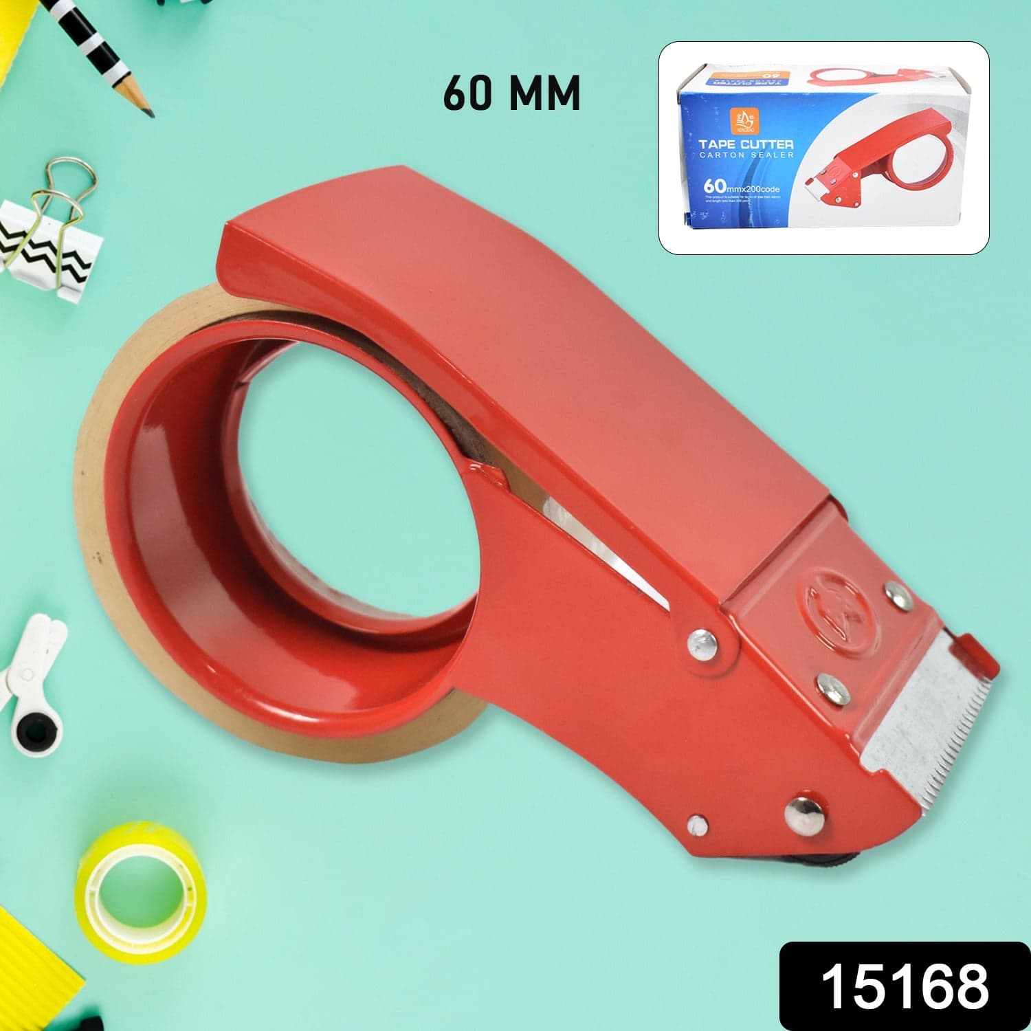 Metal Packing Tape Dispenser Cutter (60 MM / 1 Pc) thumbnail 2