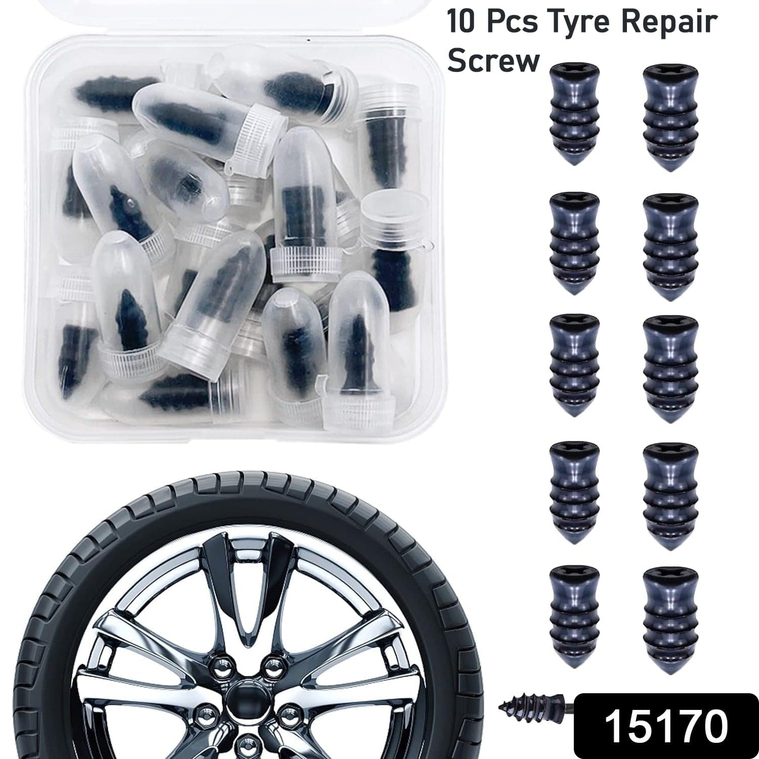Tire Repair Rubber Nail Car Tire Repair Nails Tire Repair Rubber Screws thumbnail 2