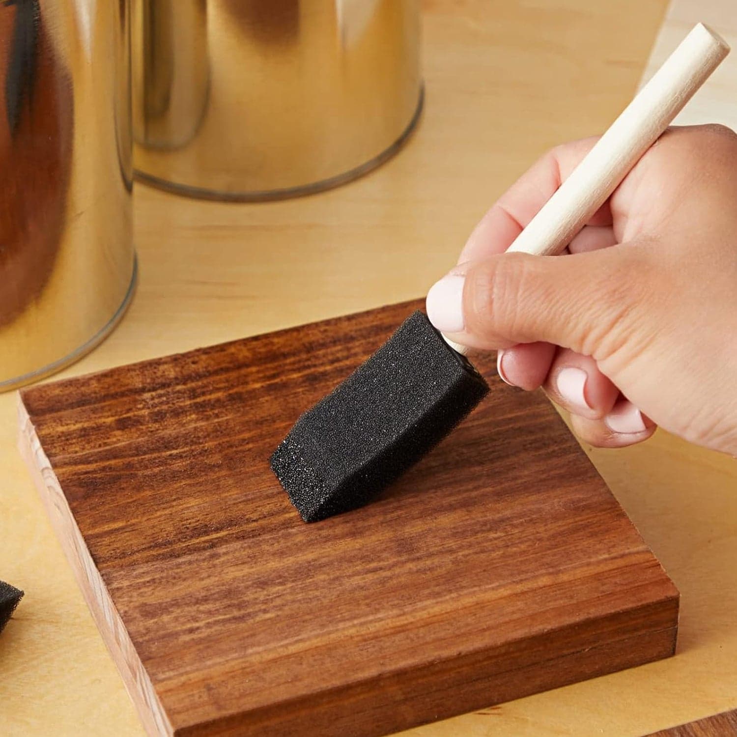 Multipurpose Sponge Brushes for Painting with Wooden Handles (6 Pcs Set) thumbnail 3