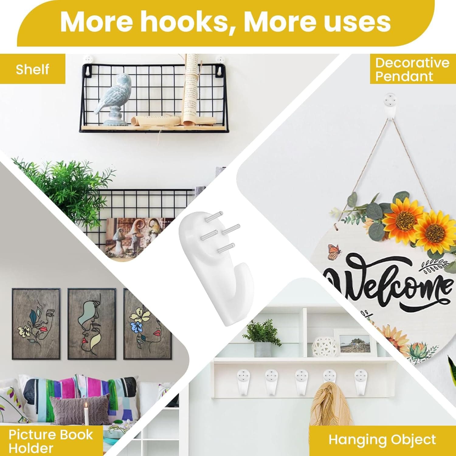33 in 1 Picture Hangers Photos Hanging Hardware Kit (1 Set) thumbnail 6
