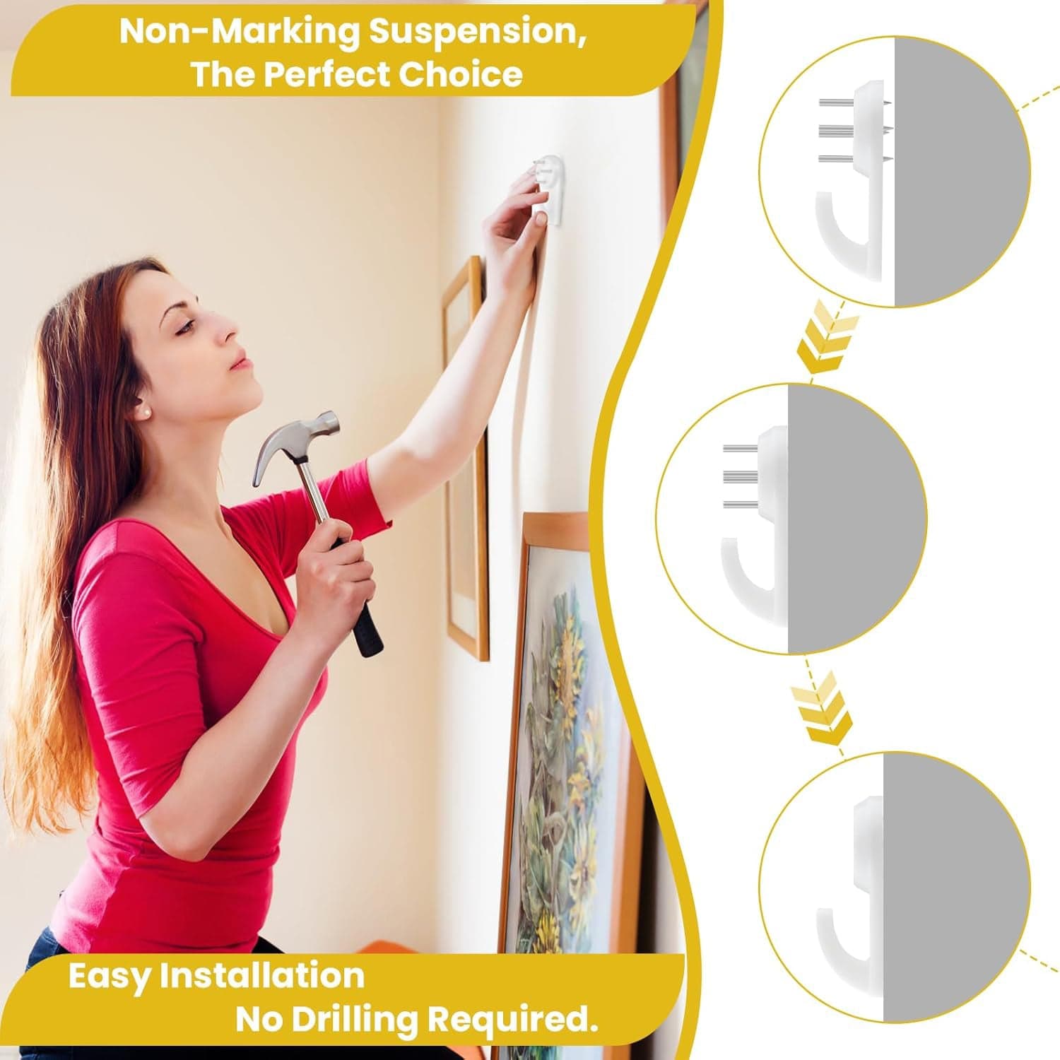 33 in 1 Picture Hangers Photos Hanging Hardware Kit (1 Set) thumbnail 8