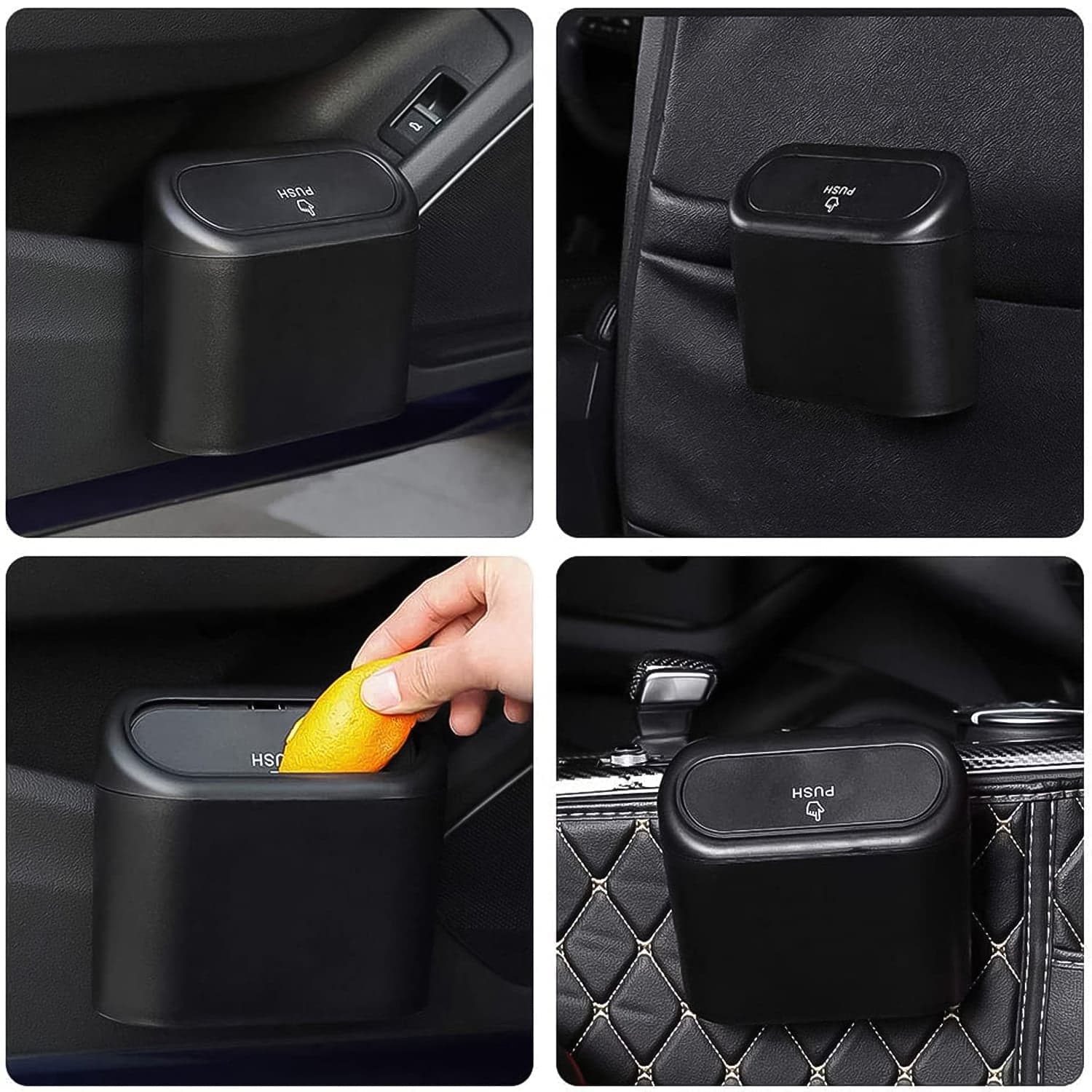 Plastic Mini Car Trash Can / Bin with Lid (1 Pc / With Brown Box) thumbnail 7