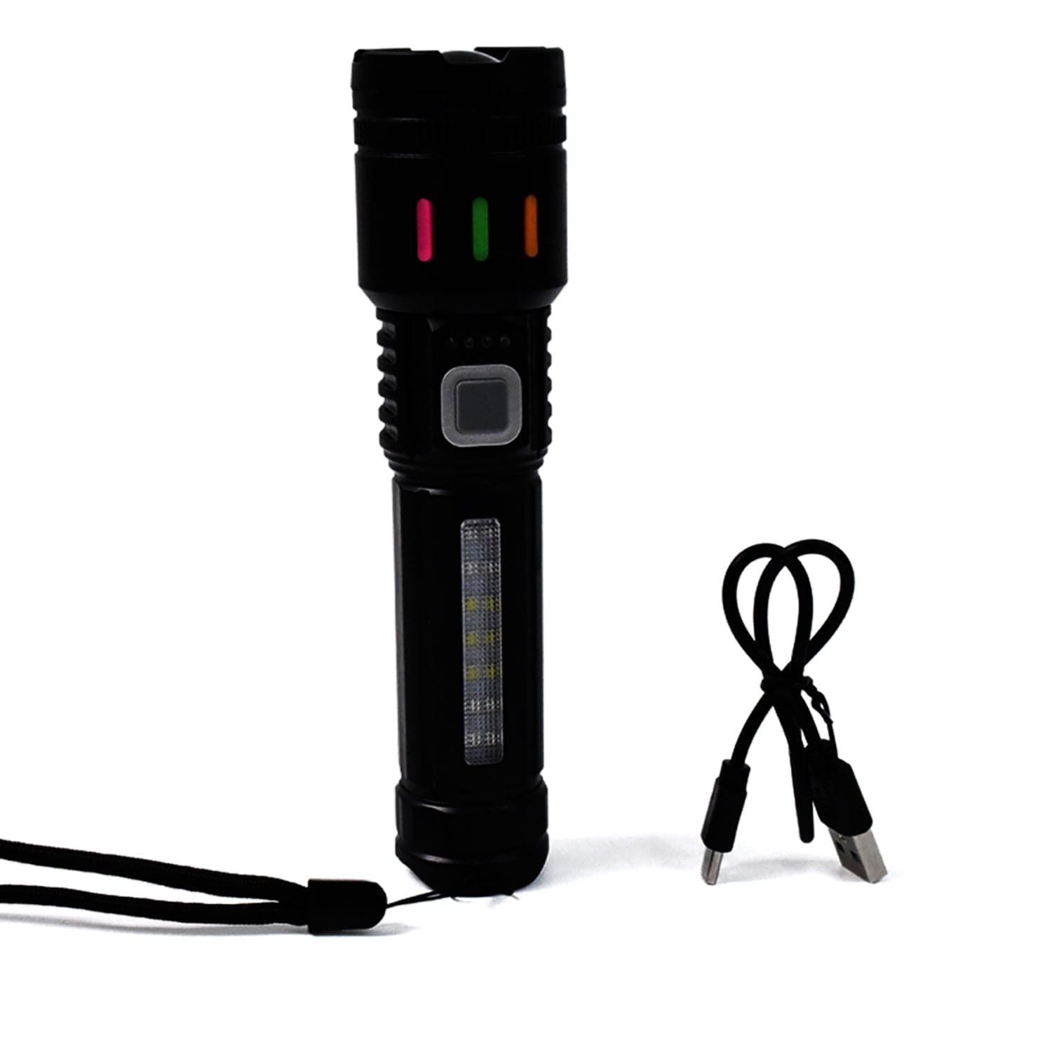 Led Torch High Lumens Fast Charging Flashlight / Torch with Far & Near Zoom (1 Pc) thumbnail 5