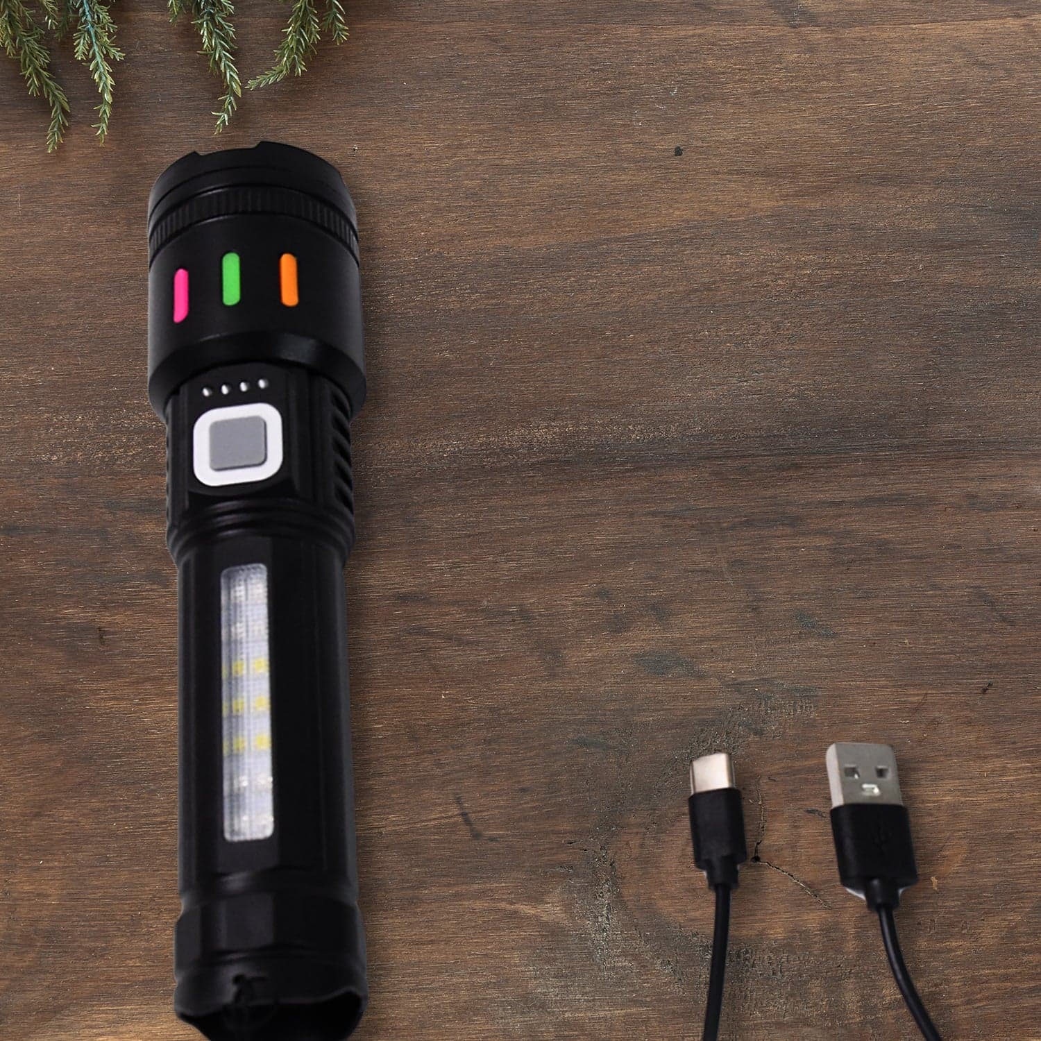 Led Torch High Lumens Fast Charging Flashlight / Torch with Far & Near Zoom (1 Pc) thumbnail 6