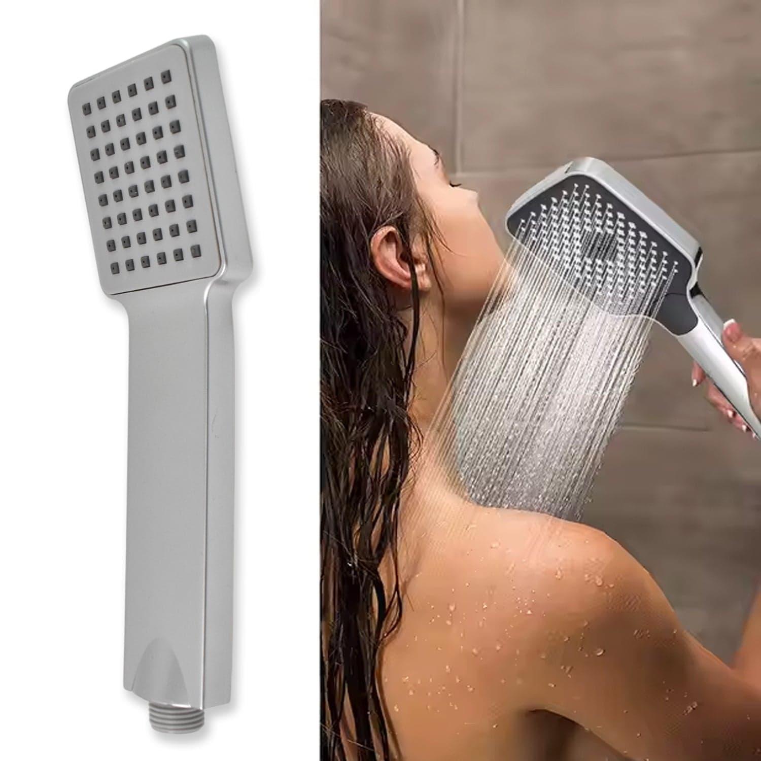 High Pressure Handheld Shower Head Bathroom Shower (1 Pc / Big) thumbnail 3