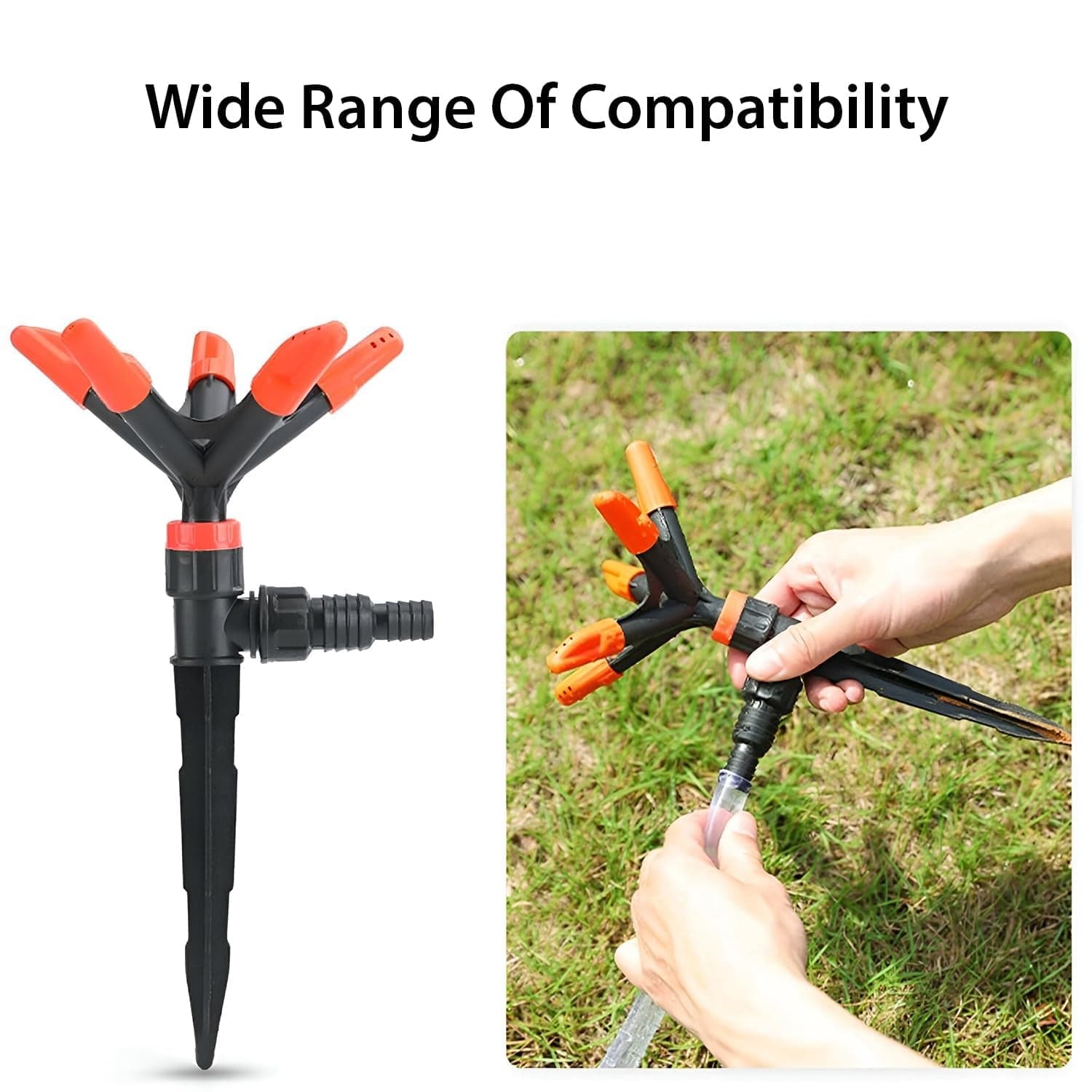 Automatic Garden Sprinkler 360 Degree Rotating Adjustable 5 Arm (1 Pc) thumbnail 5
