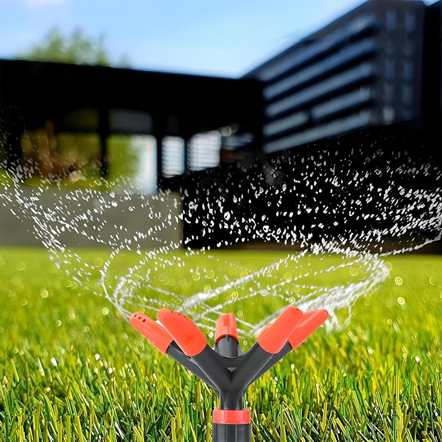 Automatic Garden Sprinkler 360 Degree Rotating Adjustable 5 Arm (1 Pc) thumbnail 6