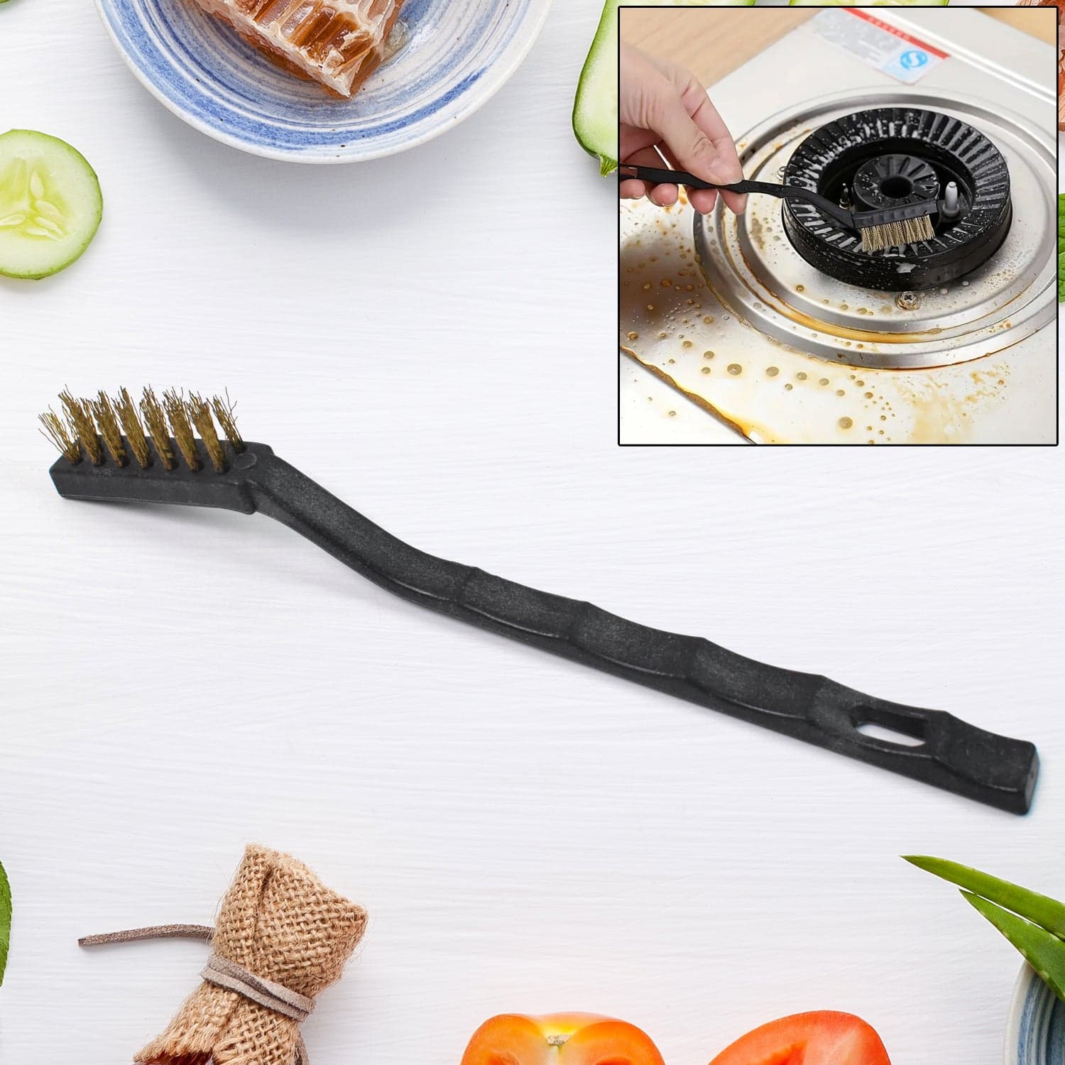 Mini Wire Brush, Brass Wire Brush (1 Pc) thumbnail 1