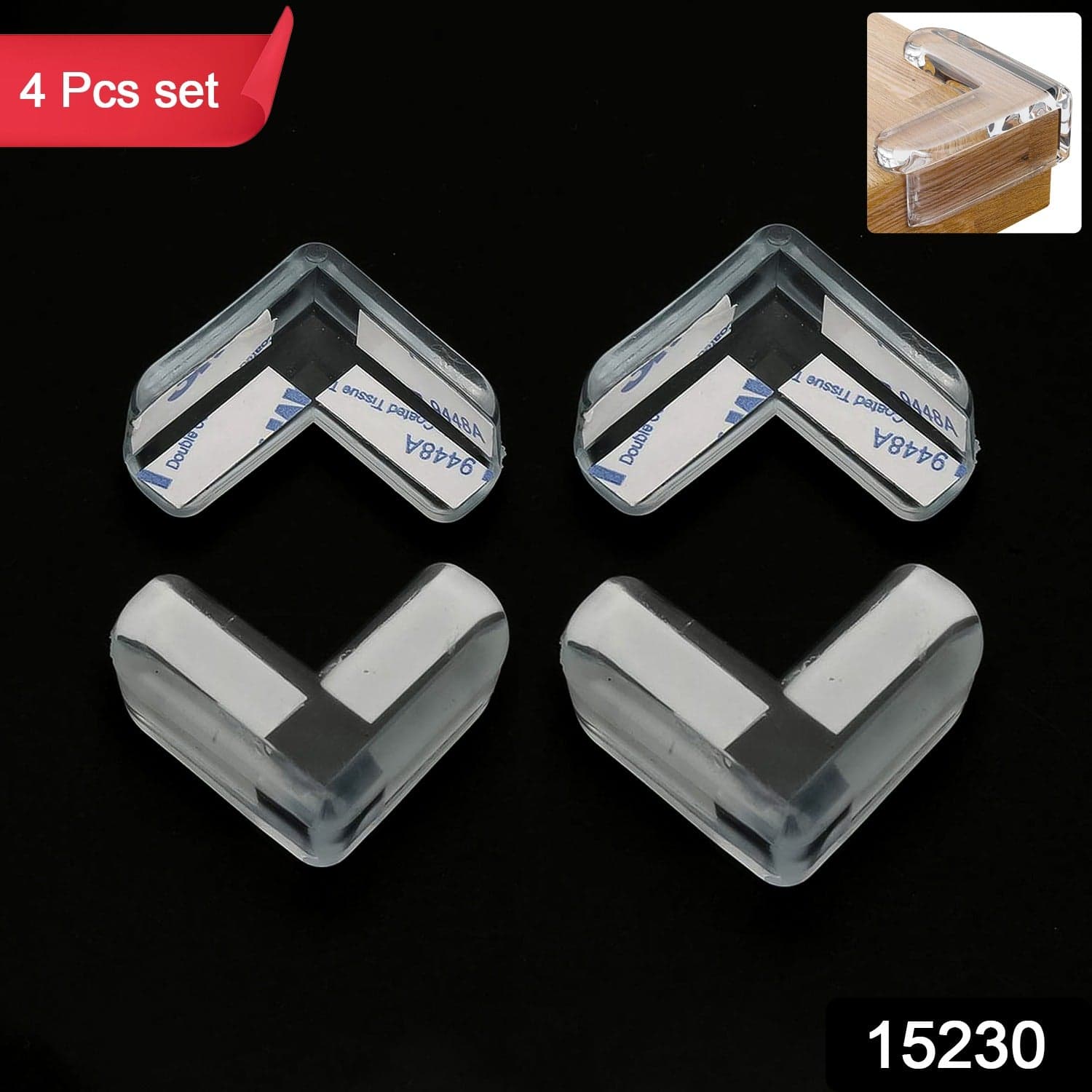 Transparent Table Corner Protector (4 Pcs Set) thumbnail 2