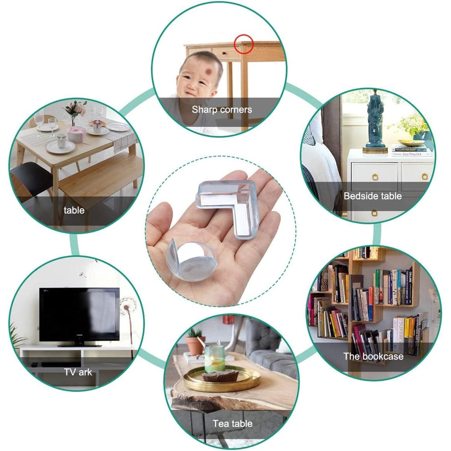 Transparent Table Corner Protector (4 Pcs Set) thumbnail 4