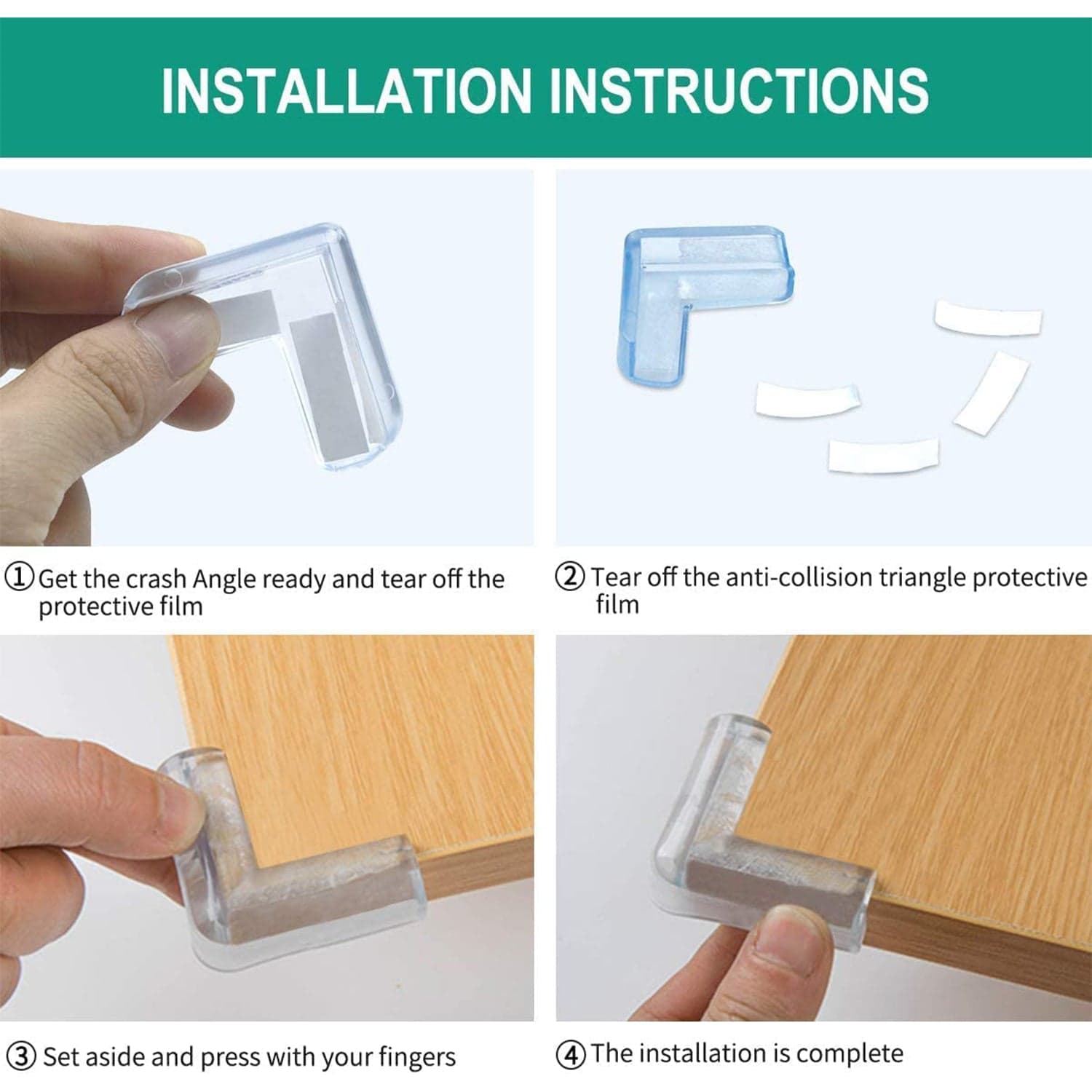 Transparent Table Corner Protector (4 Pcs Set) thumbnail 6