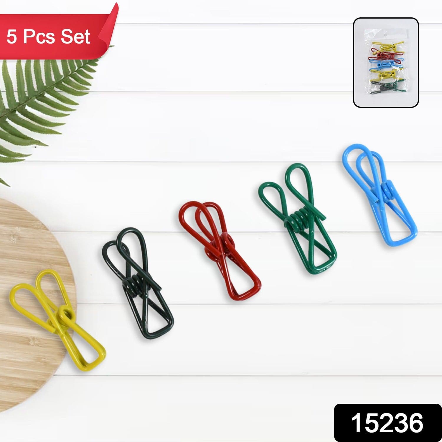 Metal Clothes pins Clips (5 Pcs Set) thumbnail 2