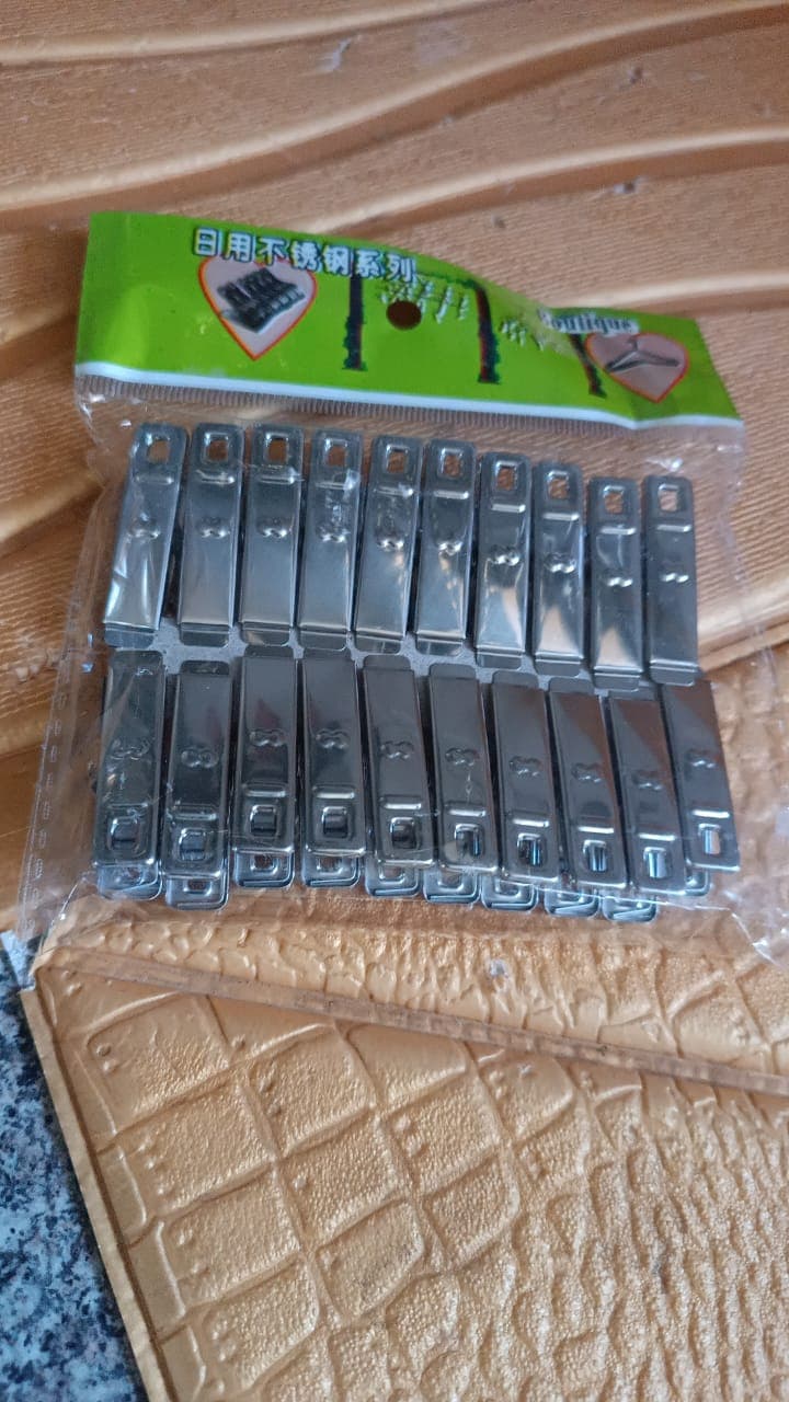 Cloth Drying Pins Stainless Steel Cloth Clips (20 Pcs Set) thumbnail 7