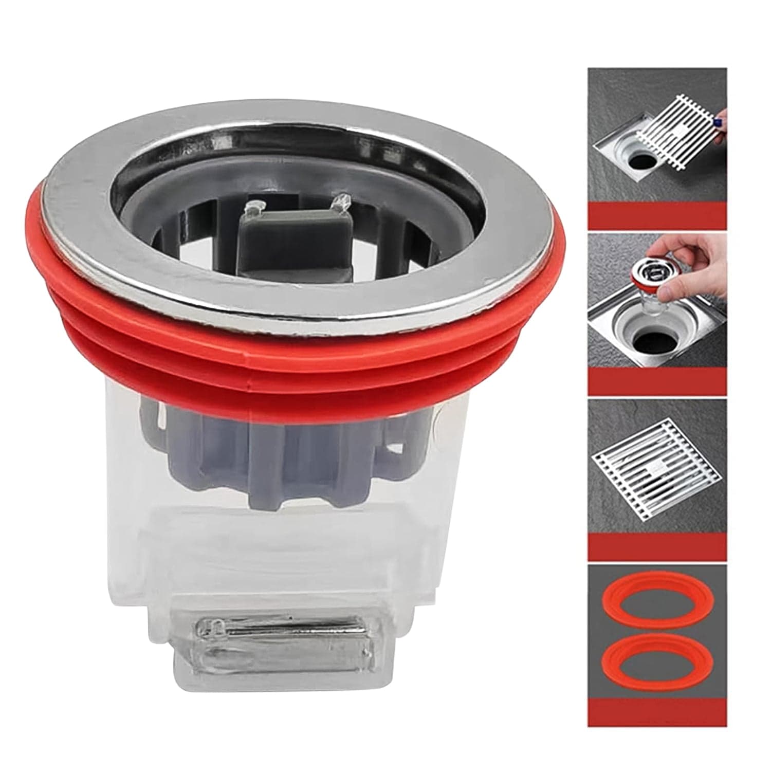 Plastic Odour Proof Floor Drain Sink Drain for Toilet Bathroom Kitchen (1 Pc) thumbnail 3